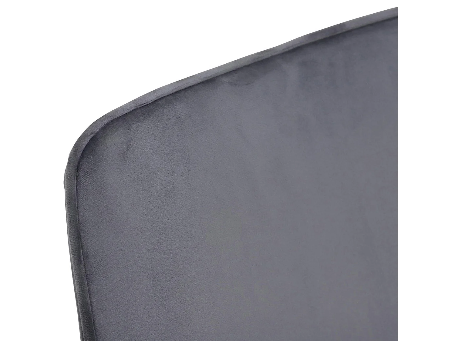 Chaise pivotante moderne en velours gris OKA (Lot de 2)