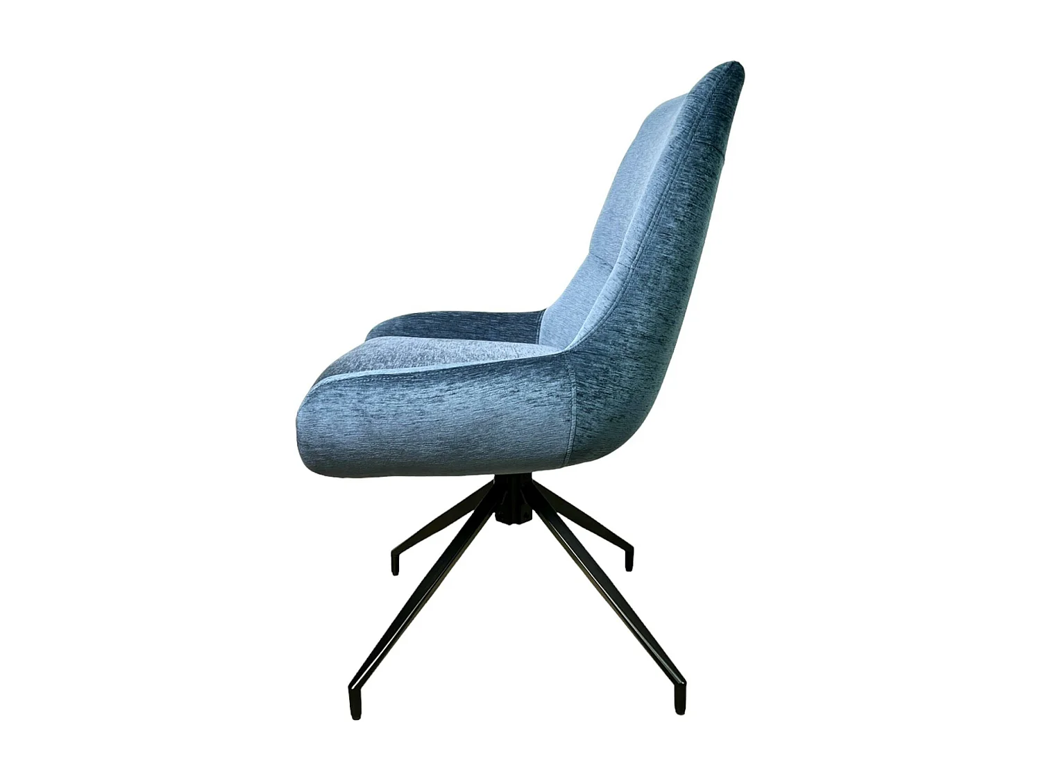 Chaise pivotante retro en velours bleu (lot de 2) PALERME