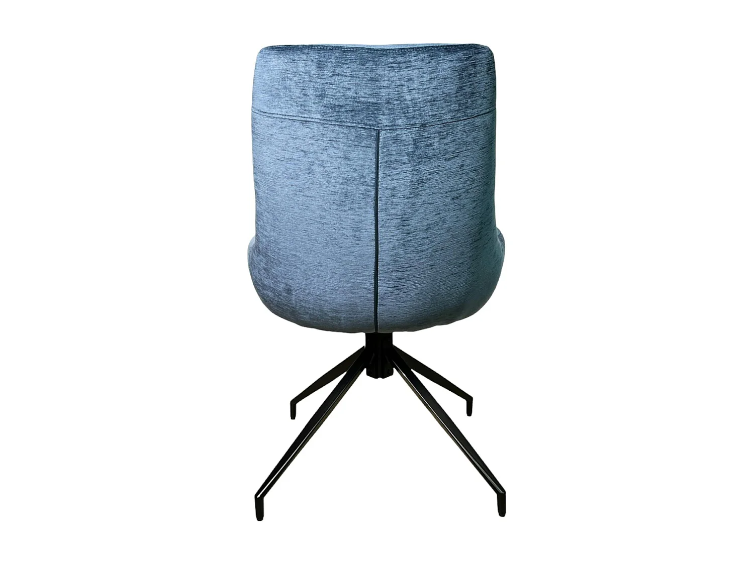 Chaise pivotante retro en velours bleu (lot de 2) PALERME