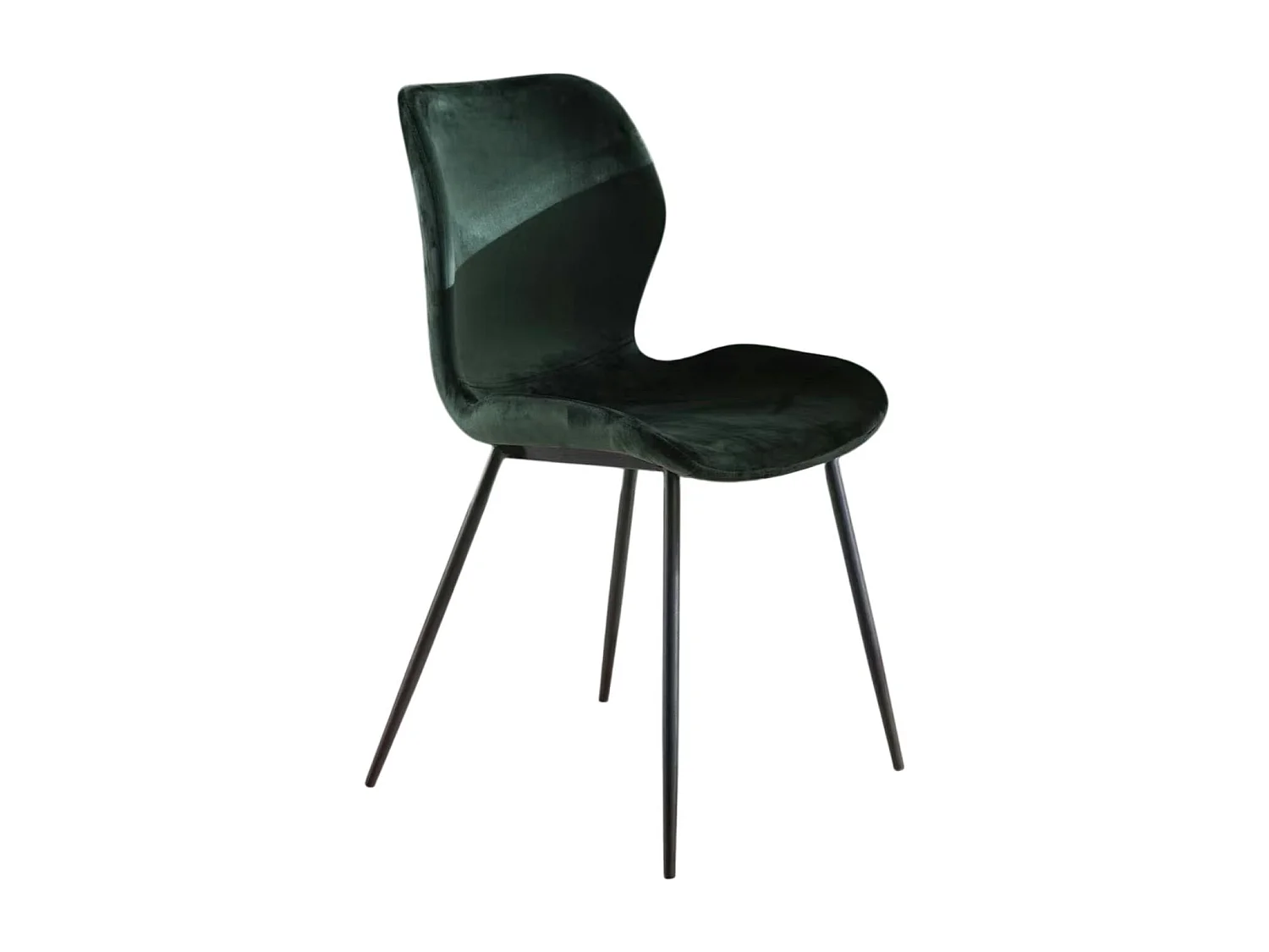 Chaise en velours vert MELBOURNE (lot de 2)