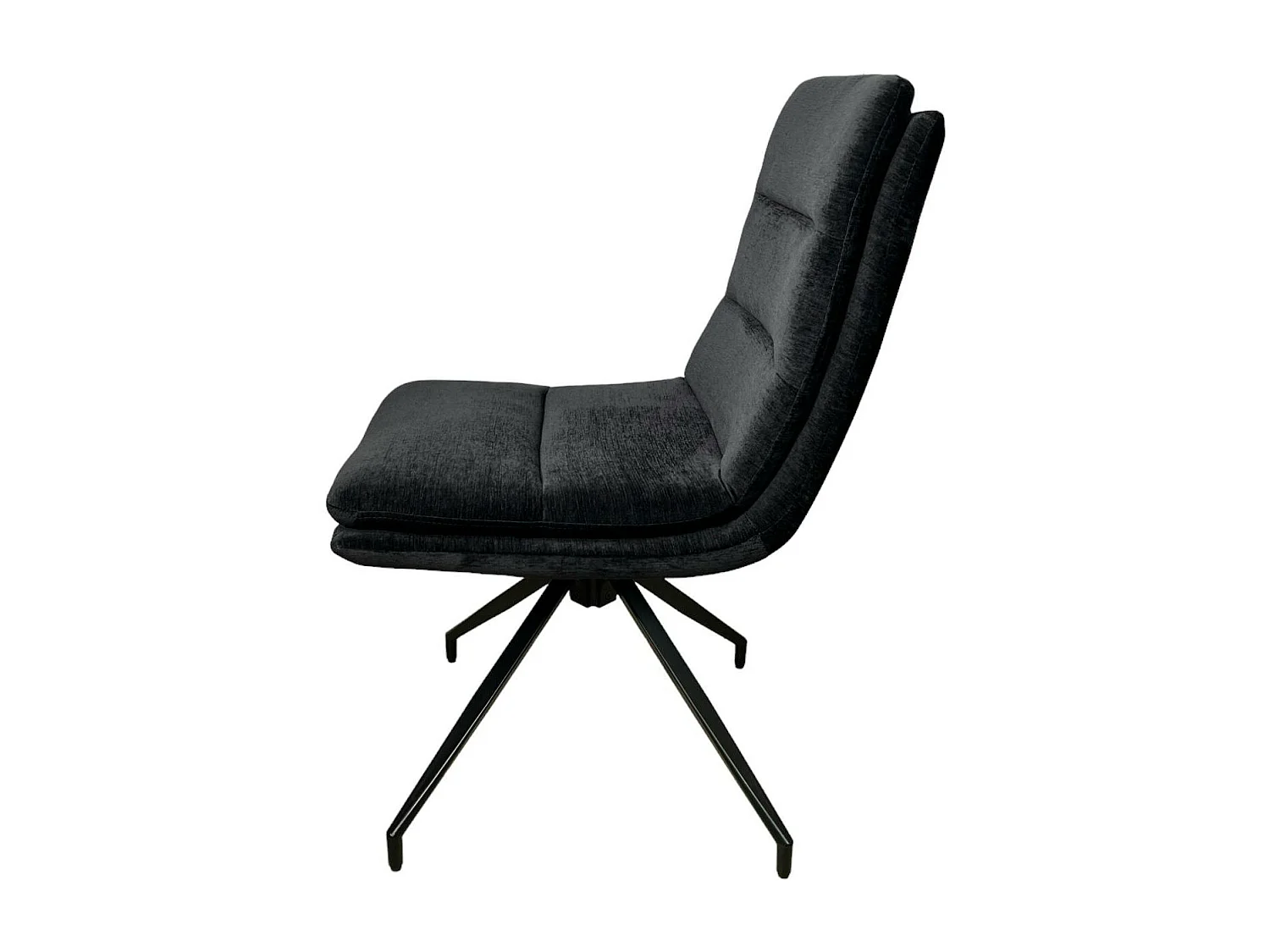 Chaise de salle à manger pivotante en velours noir (lot de 2) PALERME
