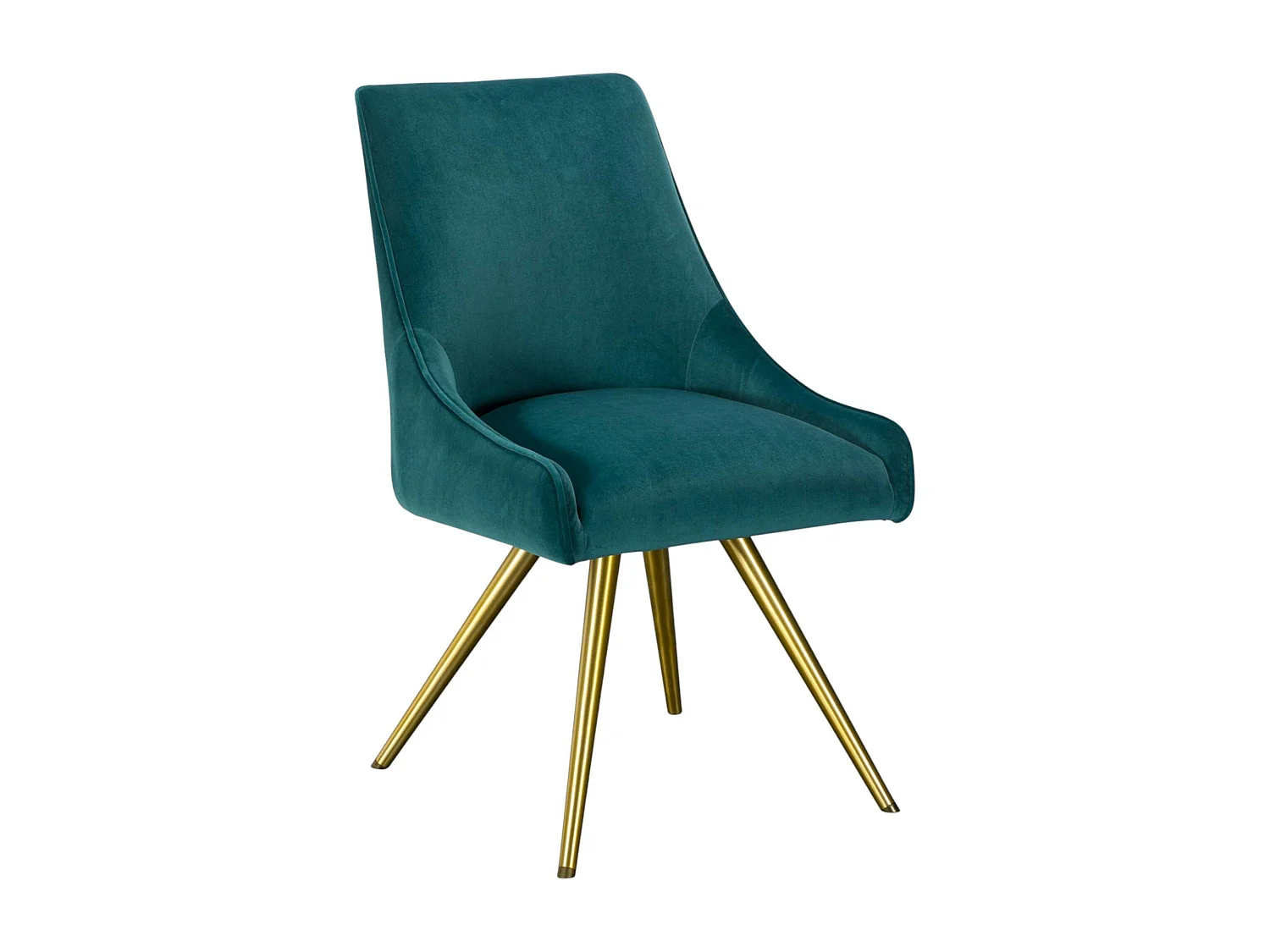 Chaise velours bleu lagon (lot de 2) HOBART