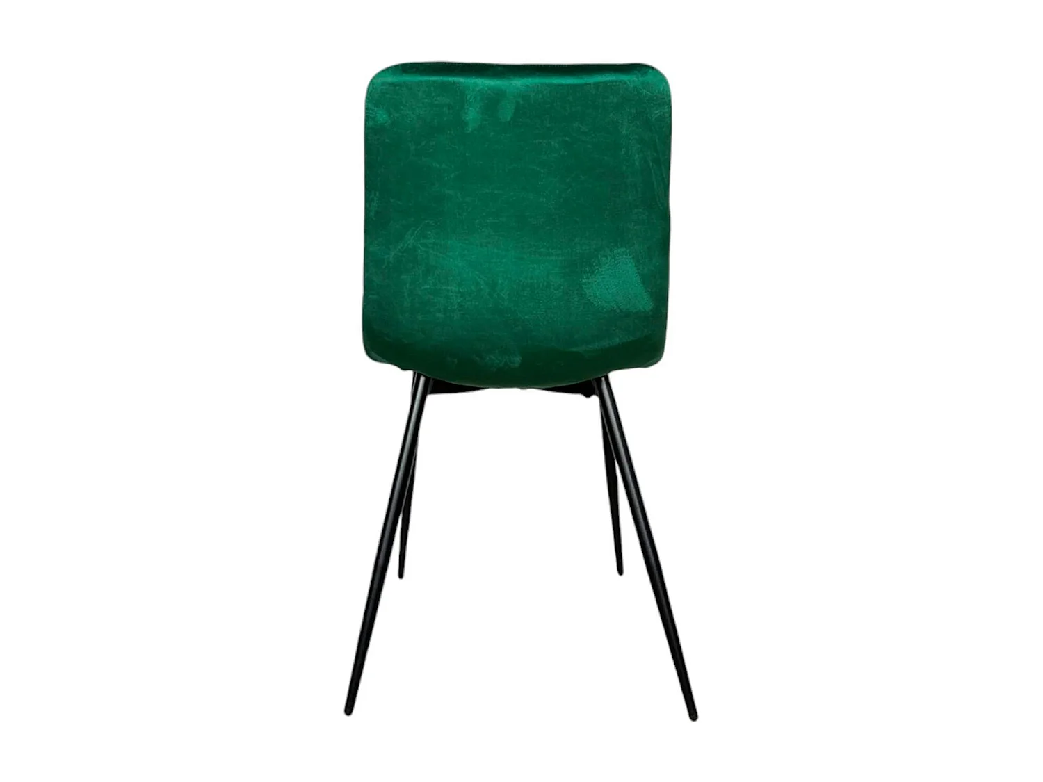 Chaise à rayures velours vert sapin (lot de 2) MALANG