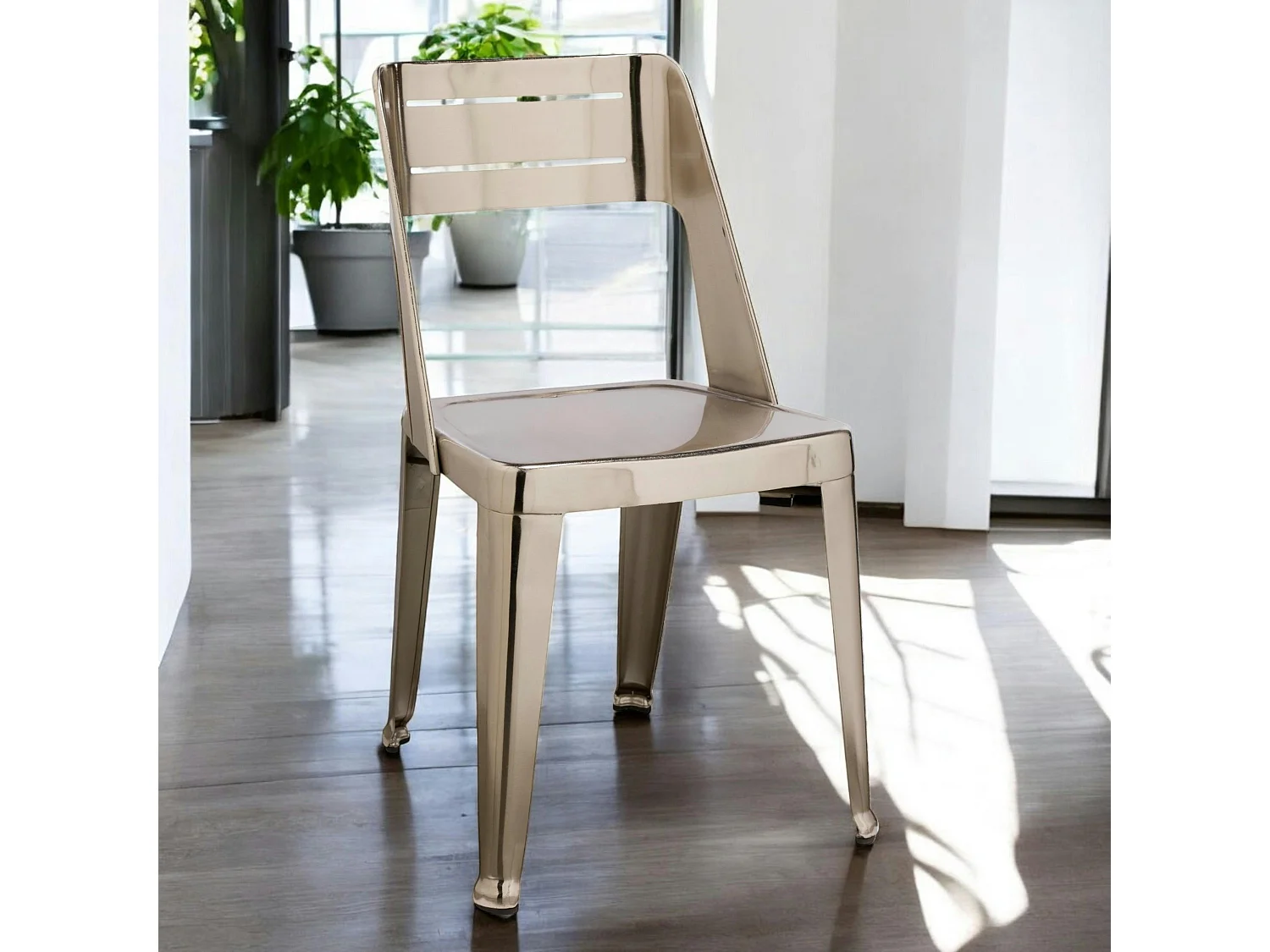 Chaise design chrome (lot de 2) HELSINKI