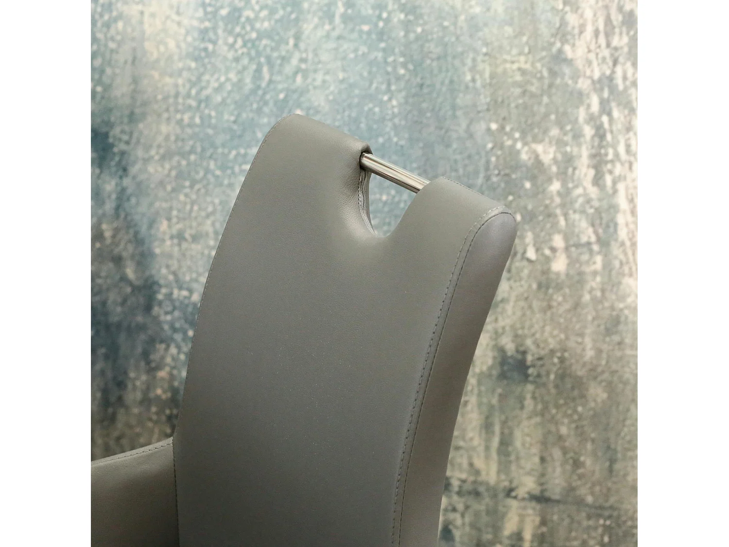 Chaise fauteuil anthracite avec poignée (lot de 2) HELSINKI