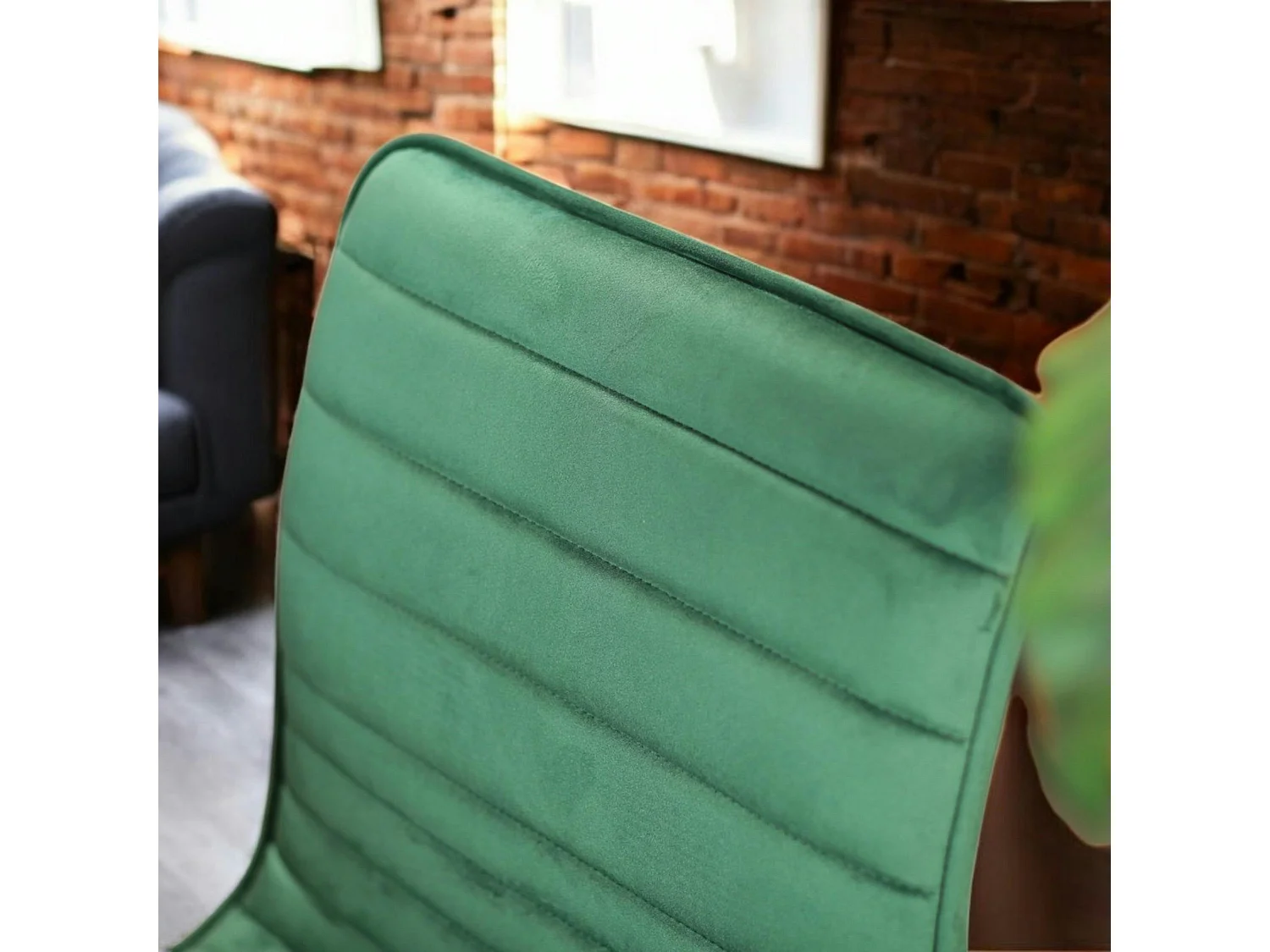 Chaise vert foncé motif ligne (lot de 2) BURGOS