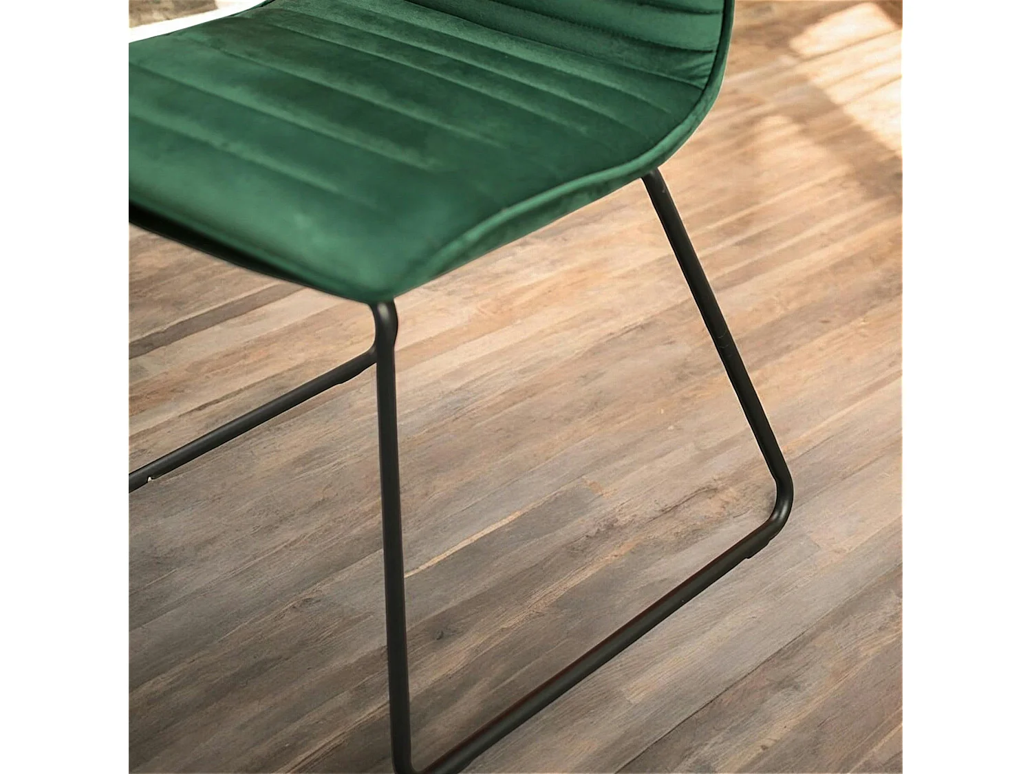 Chaise vert foncé motif ligne (lot de 2) BURGOS