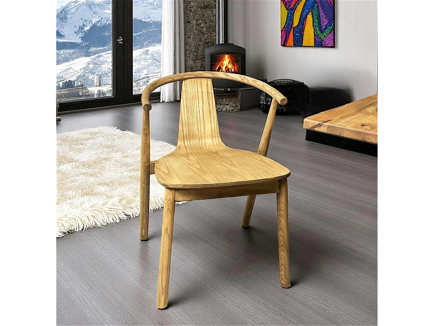 Chaise design en bois PALERME