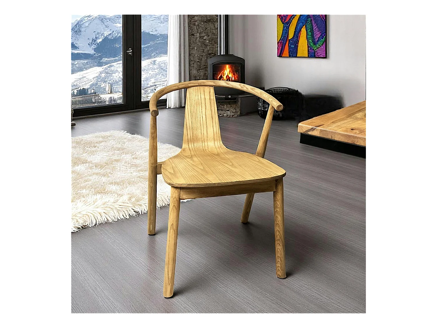 Chaise design en bois PALERME
