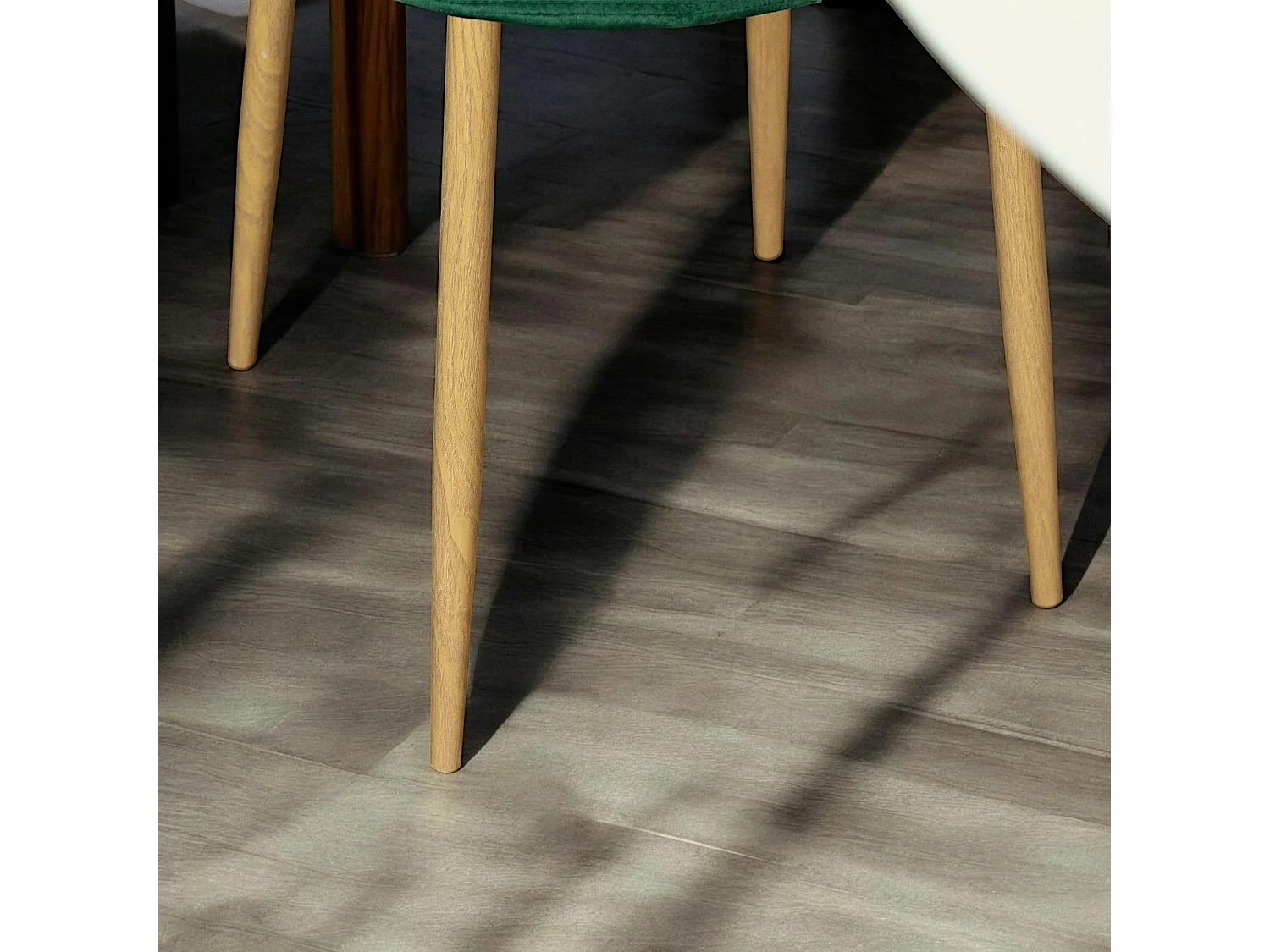 Chaise velours verte (lot de 2) HAWAI