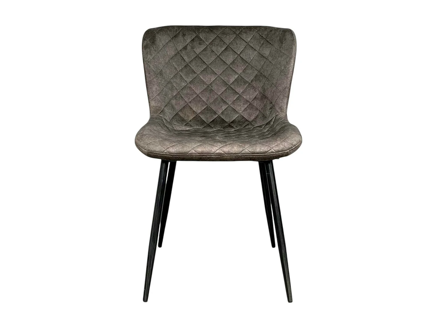 Chaise en velours piqué taupe (lot de 2) MELBOURNE