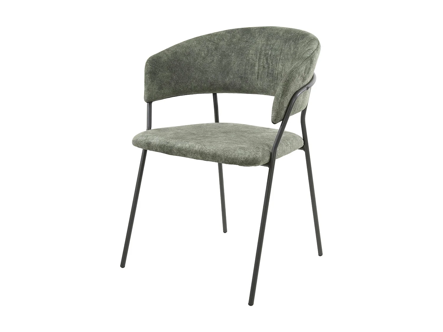 Chaise en velours vert à dossier rond (lot de 2) MELBOURNE