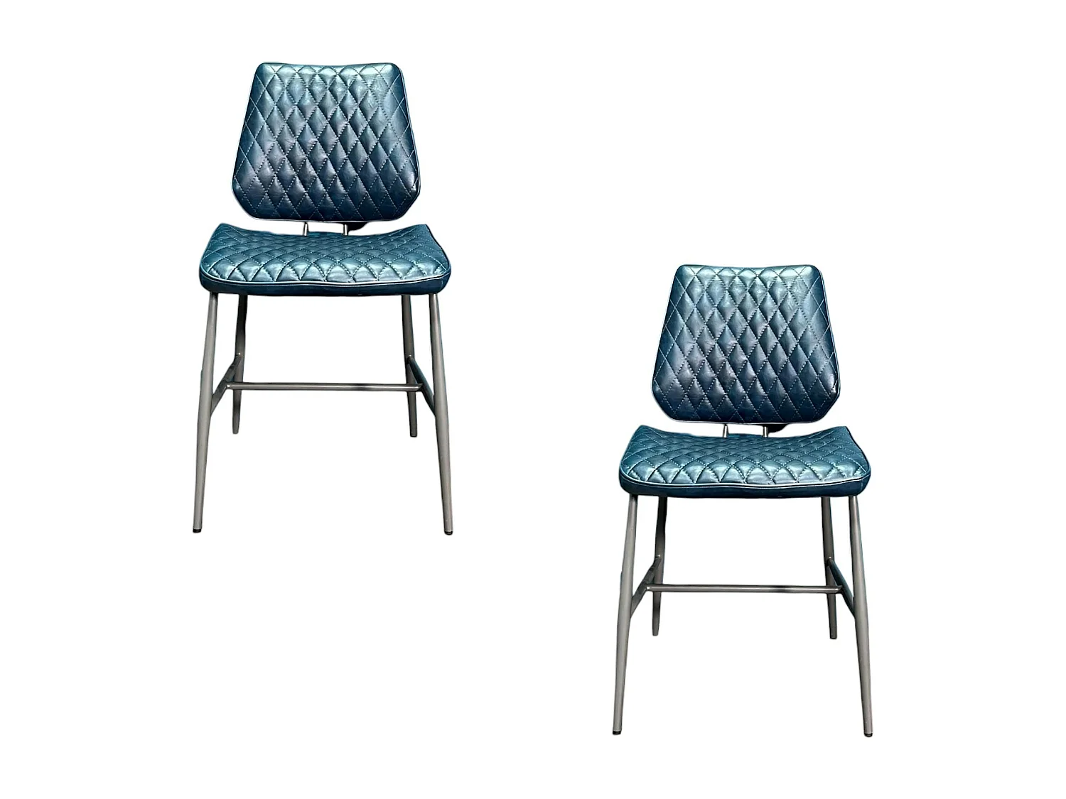 Chaise industrielle bleu foncé (lot de 2) SALERNE