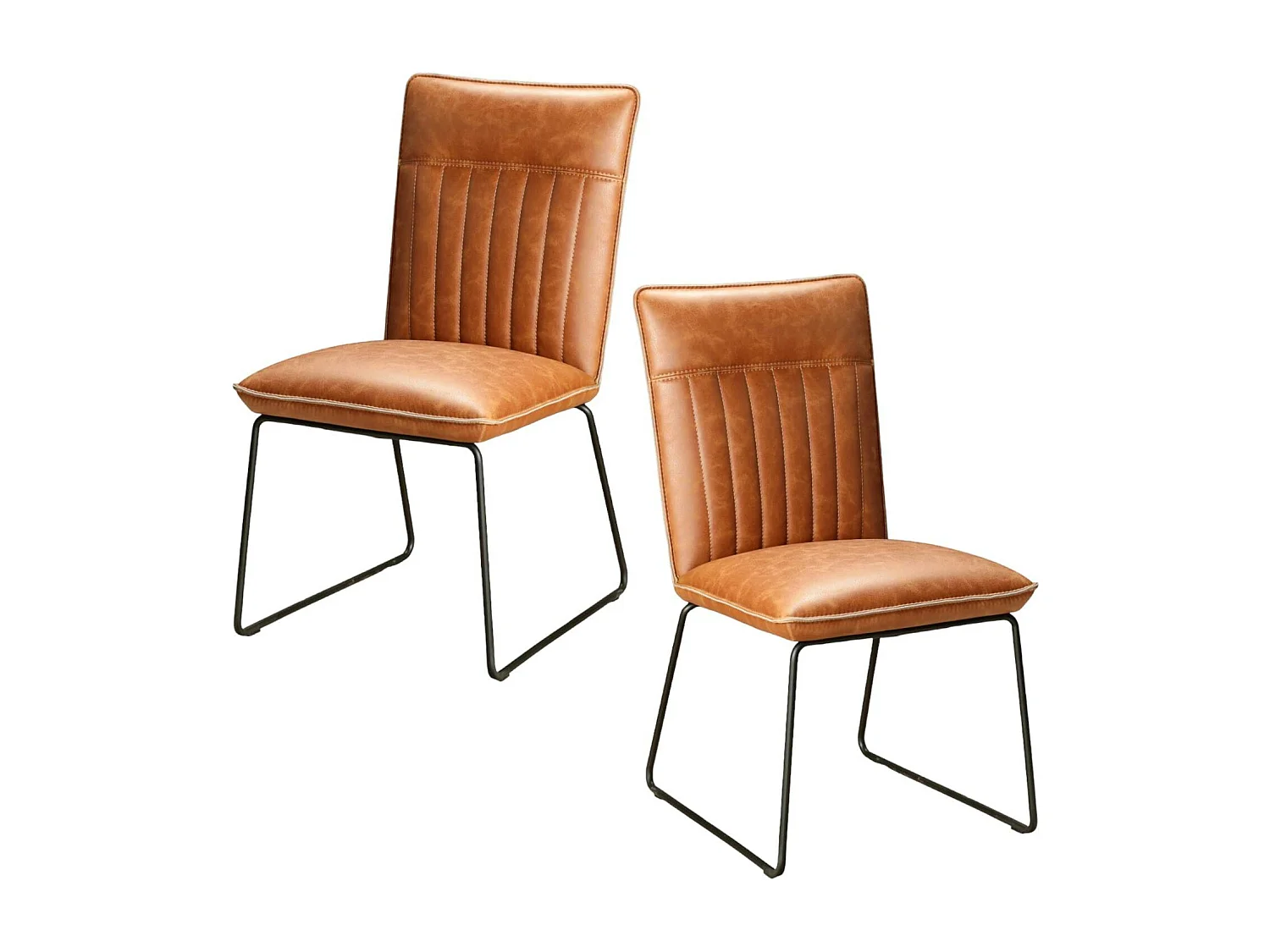 Chaise de salle à manger camel used OKA (lot de 2)