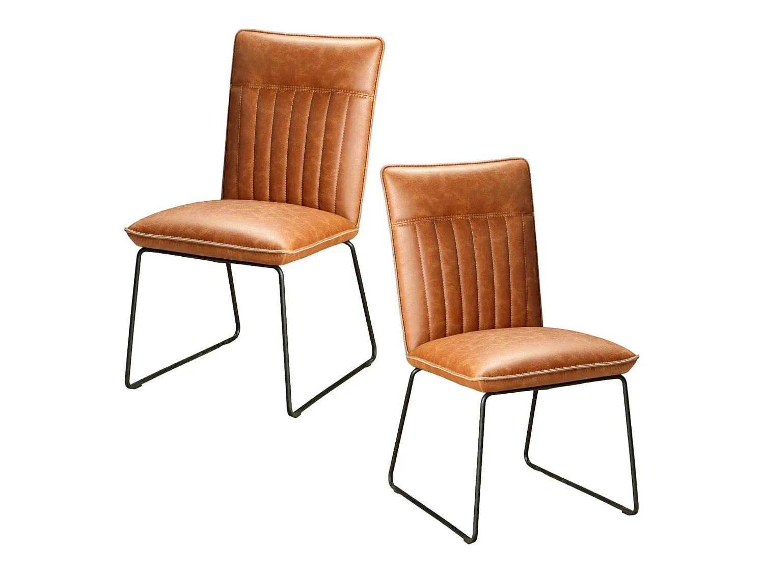 Chaise de salle à manger camel used OKA (lot de 2)
