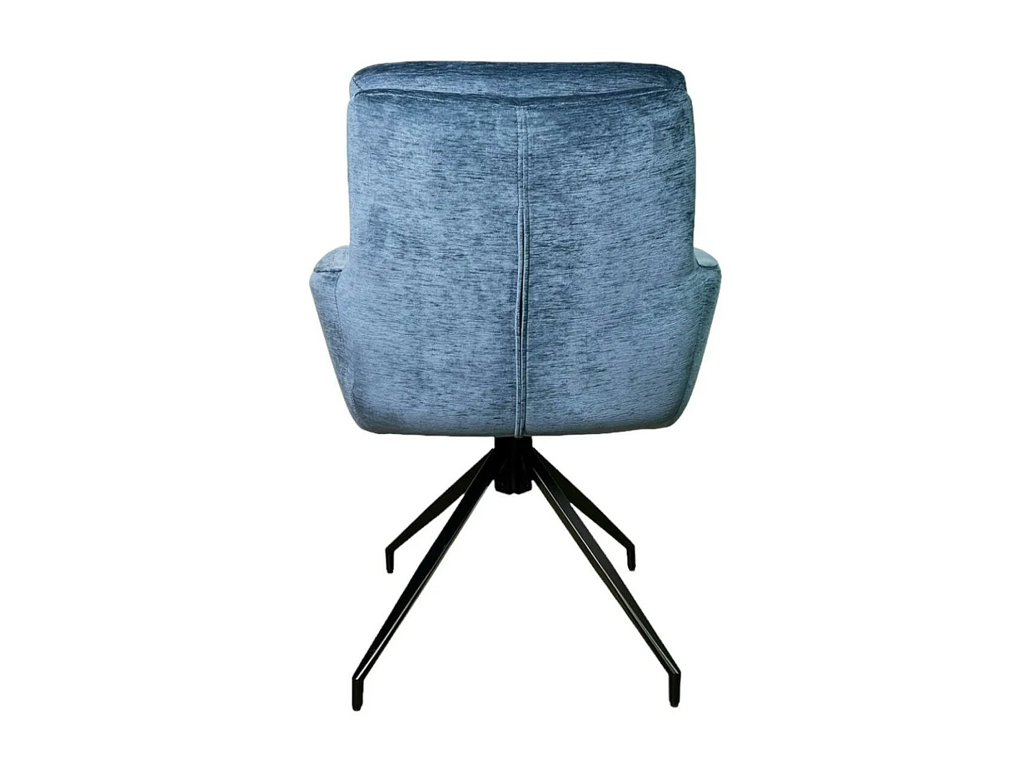 Fauteuil de table pivotant en velours bleu (lot de 2) PALERME