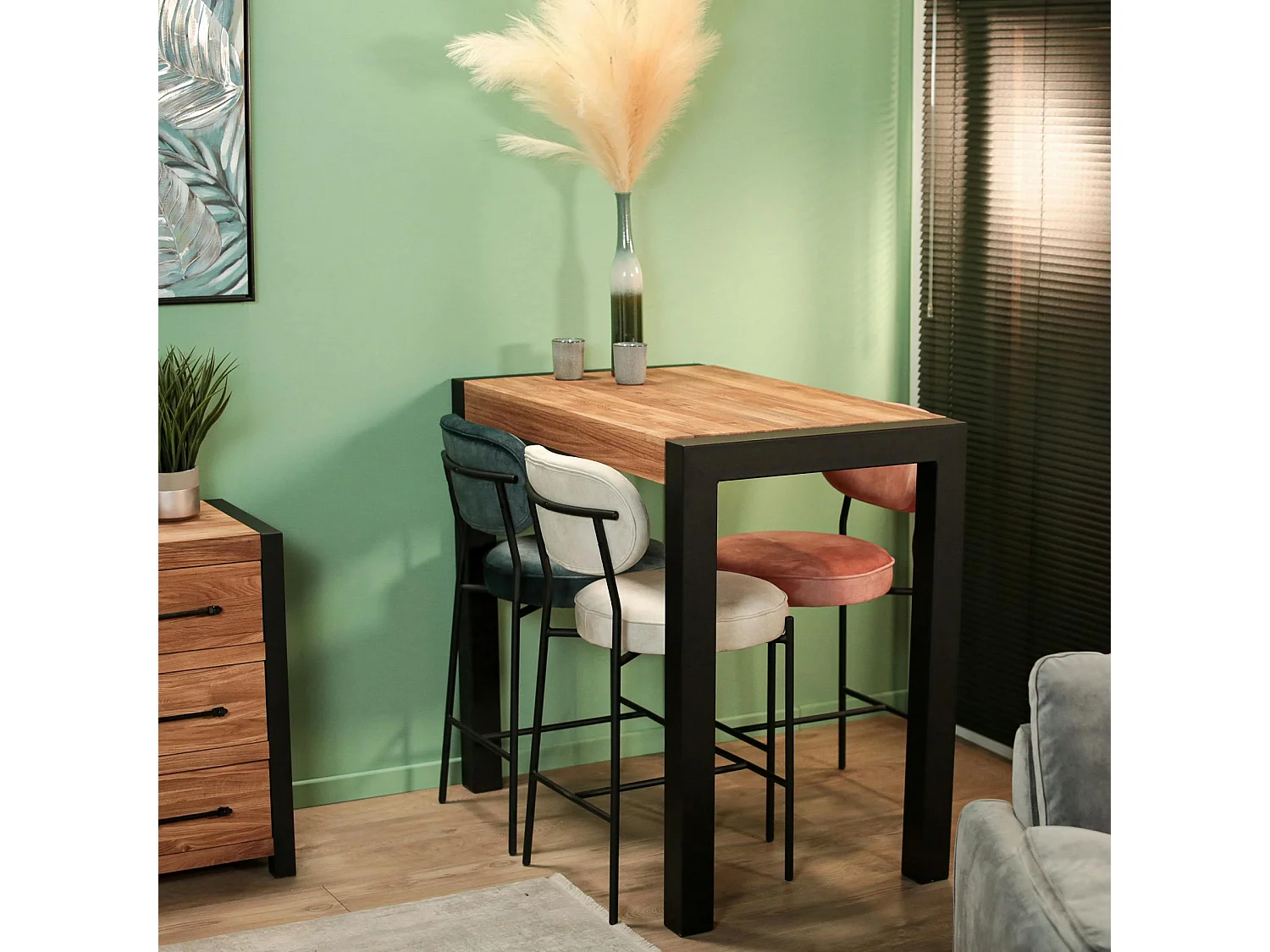 Mange-debout en chêne huilé 120 cm FERSCOTT 2