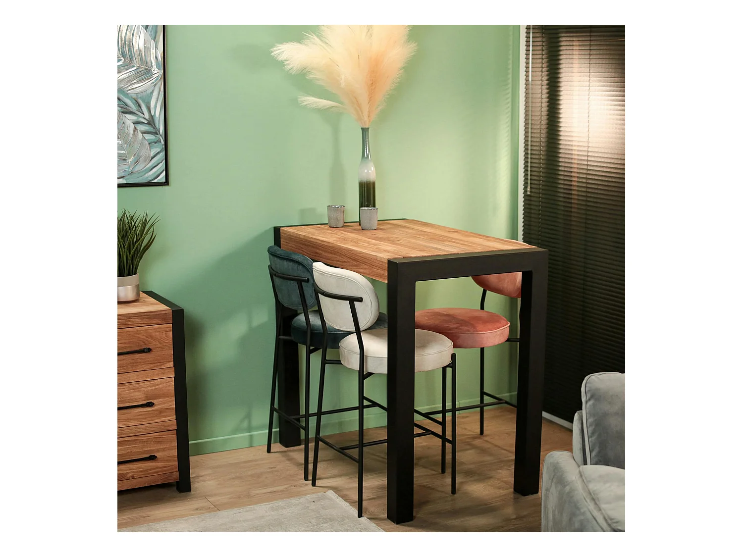 Mange-debout en chêne huilé 120 cm FERSCOTT 2
