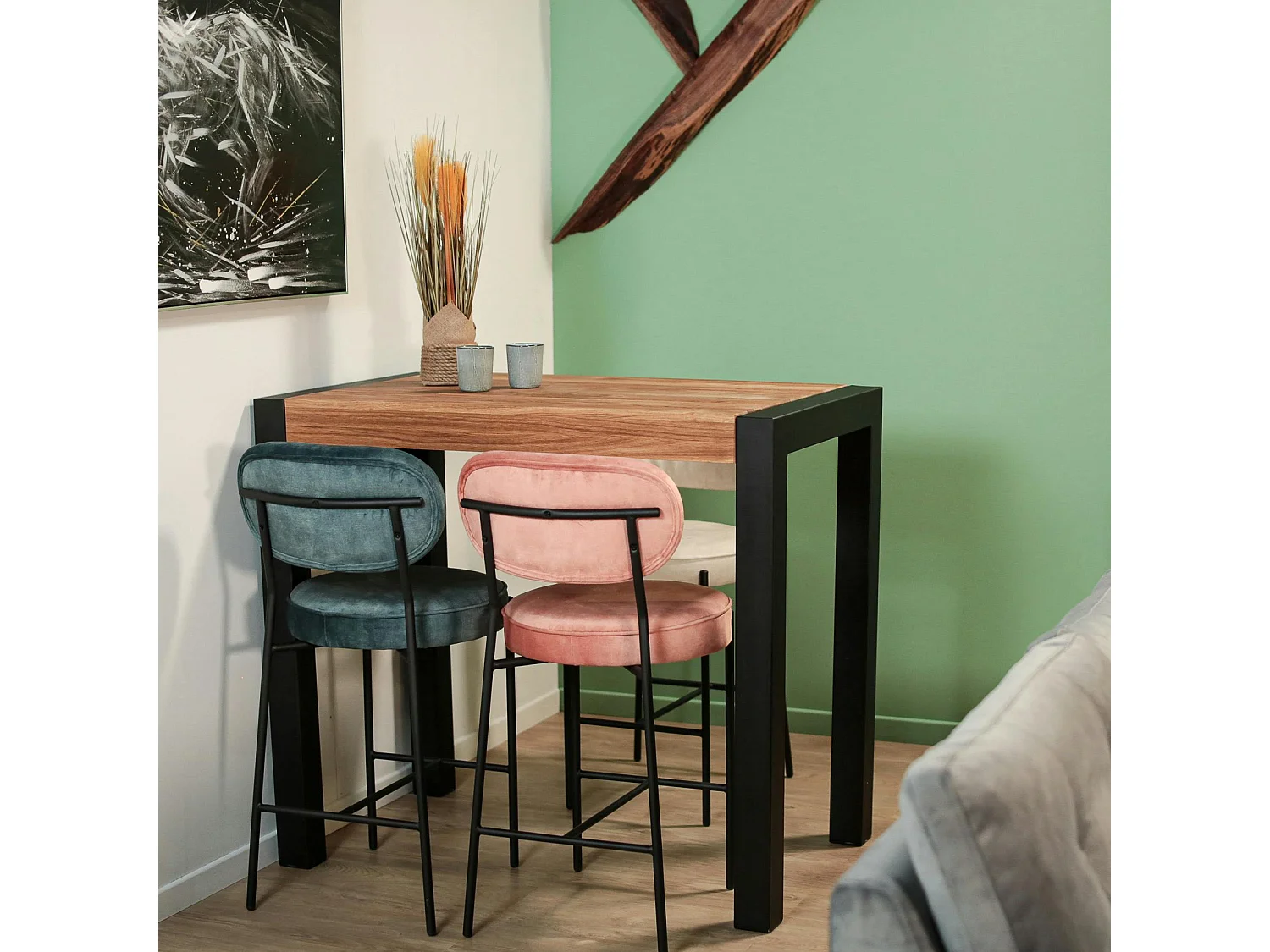 Mange-debout en chêne huilé 120 cm FERSCOTT 2