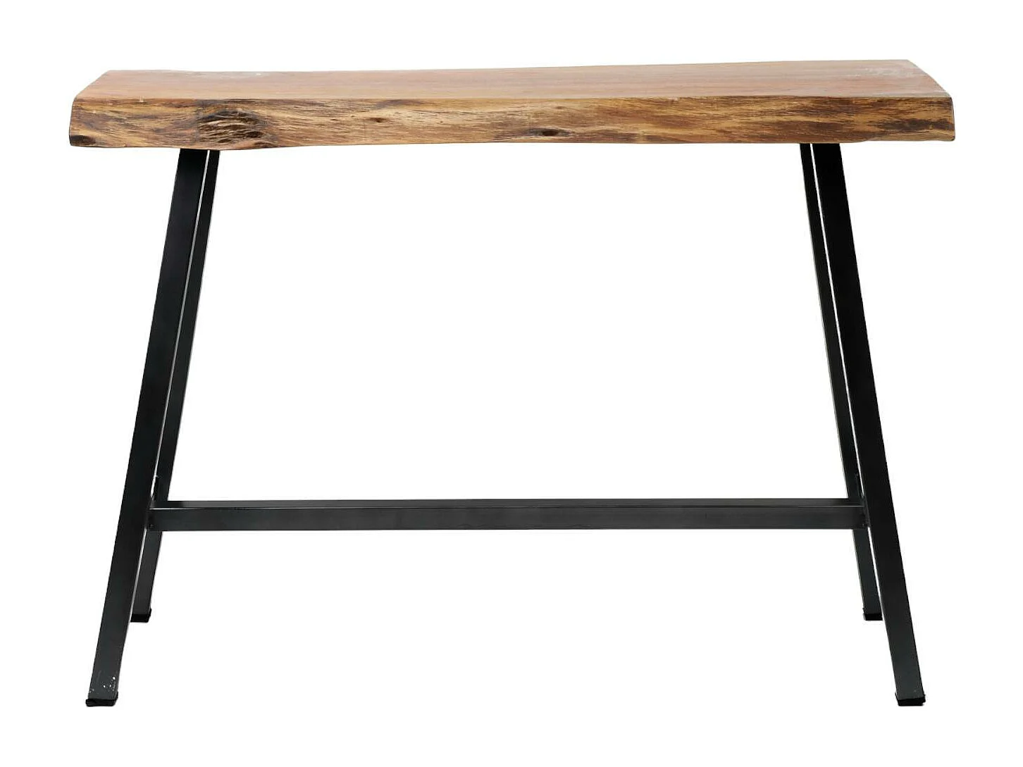 Table bar bois d'acacia massif métal 125 cm MELBOURNE