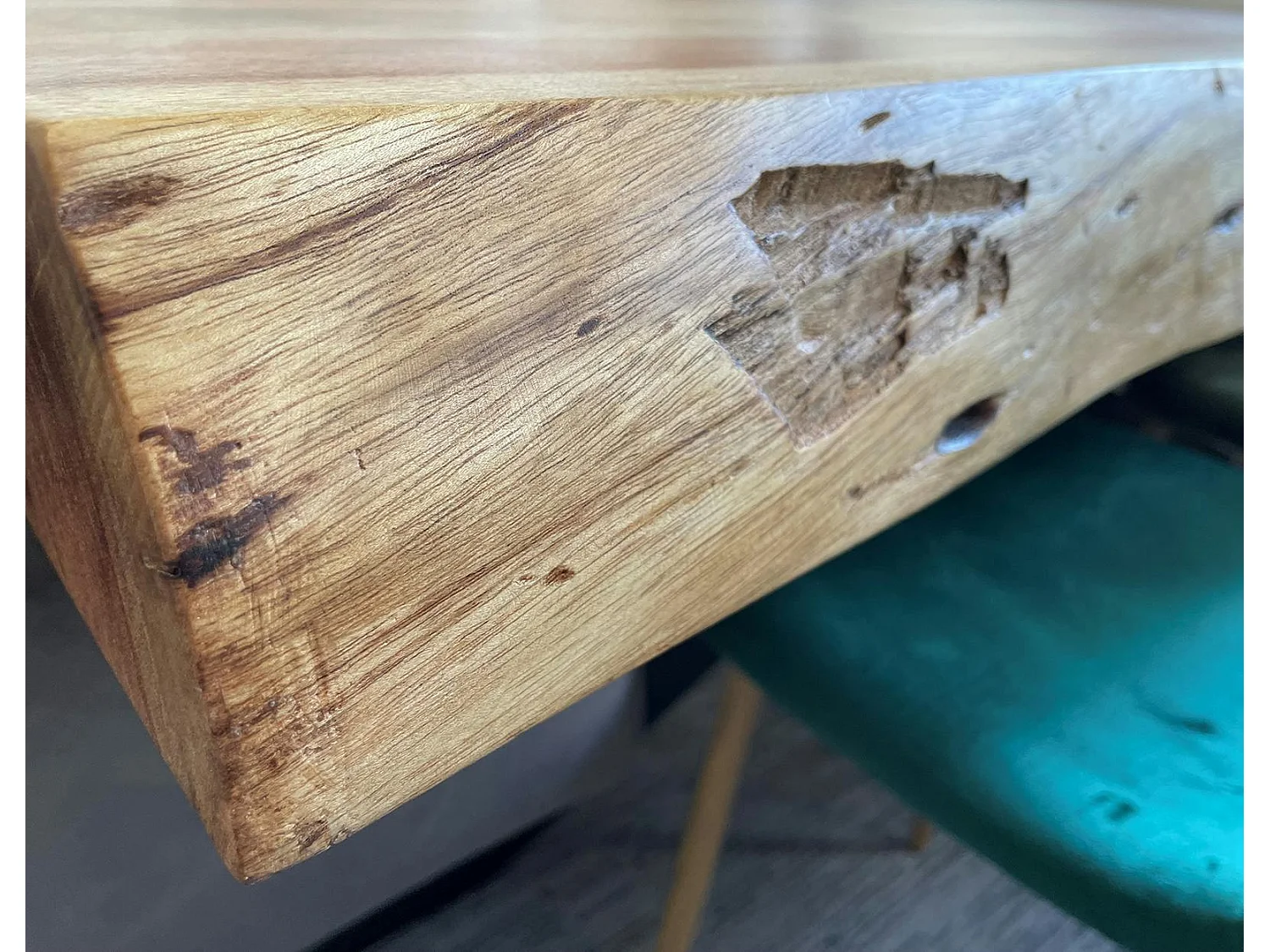 Table haute bois d'acacia métal 147 MELBOURNE