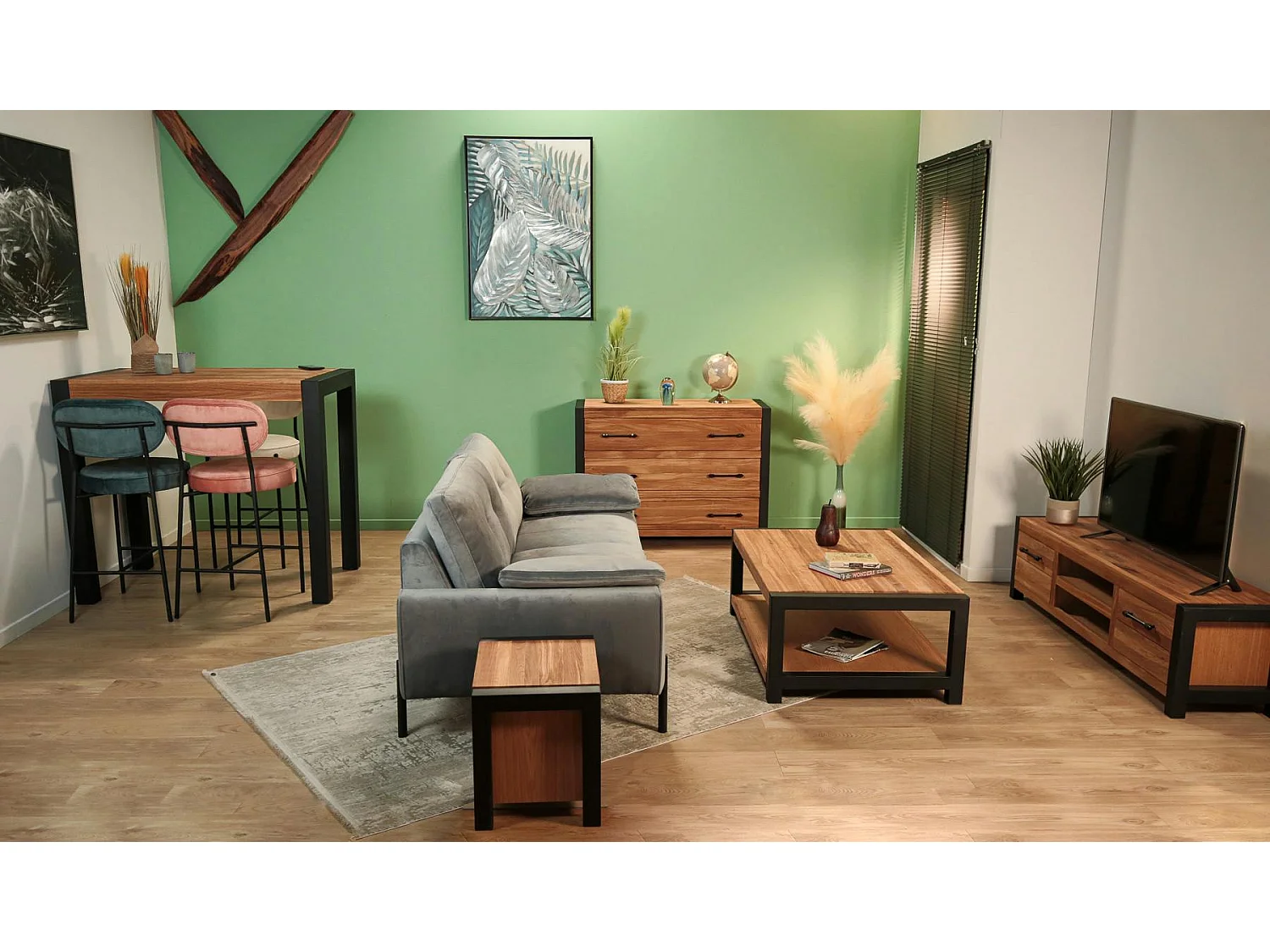 Commode en chêne huilé 3 tiroirs FERSCOTT 2