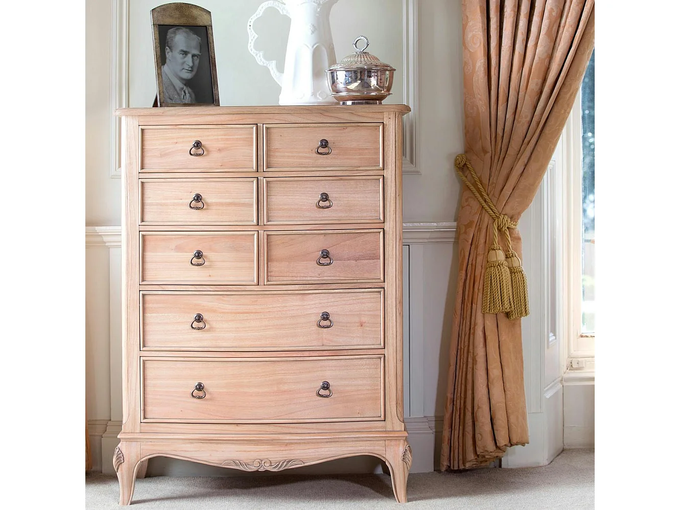 Commode en bois 8 tiroirs BLOIS