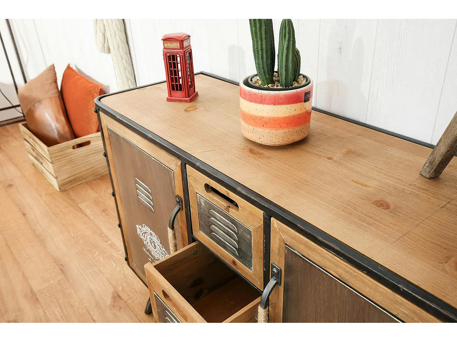 Commode d'apothicaire 3 tiroirs LAMPHUN