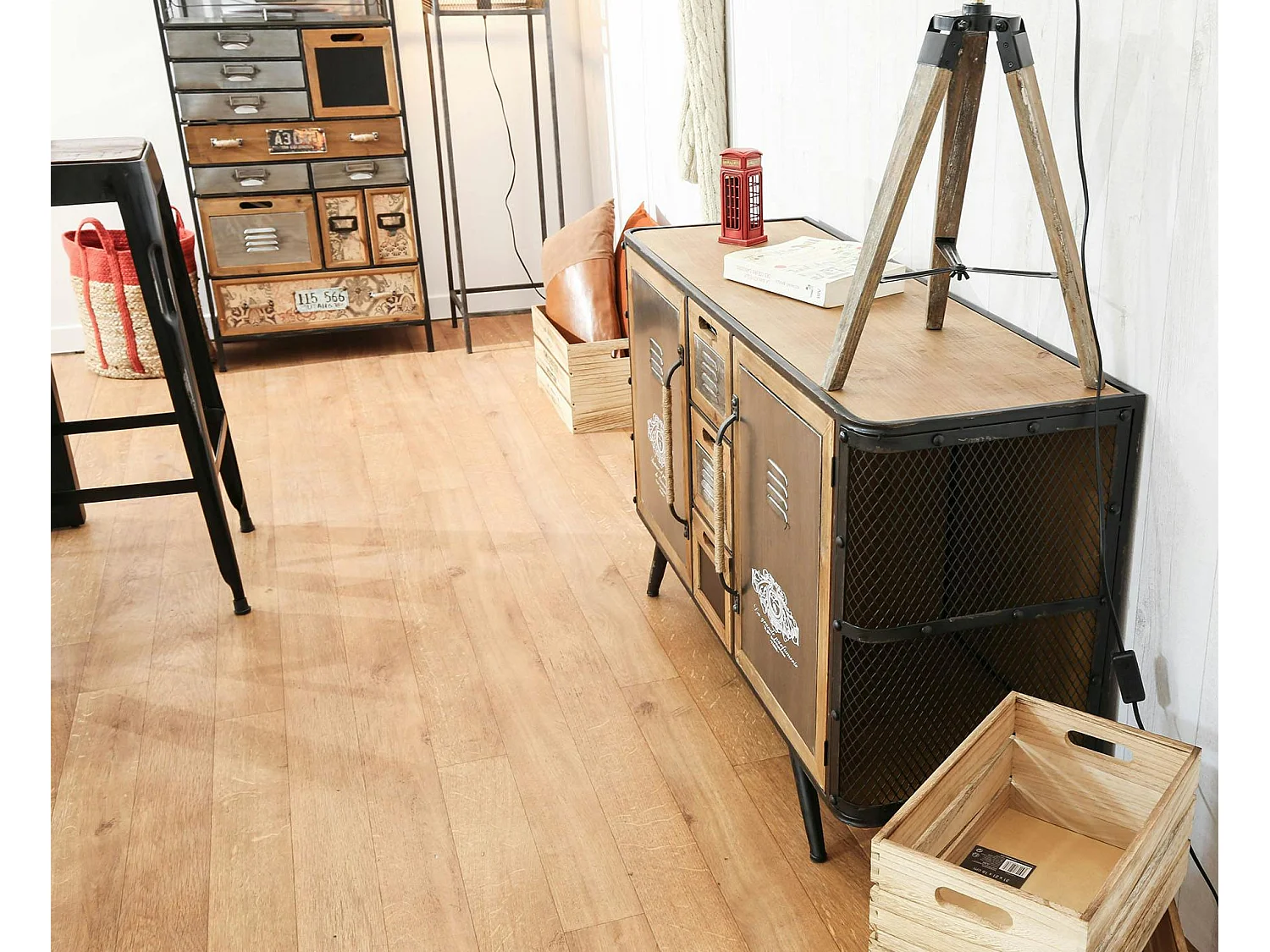 Commode d'apothicaire 3 tiroirs LAMPHUN