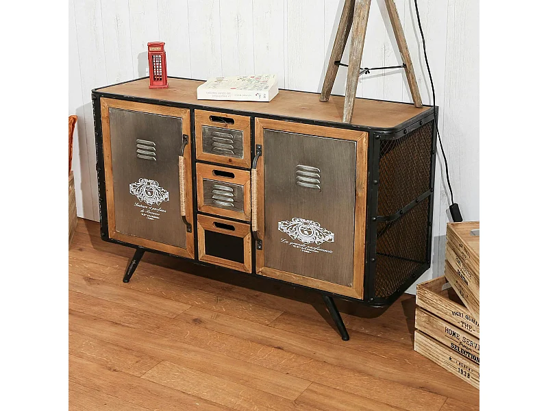 Commode d'apothicaire 3 tiroirs LAMPHUN