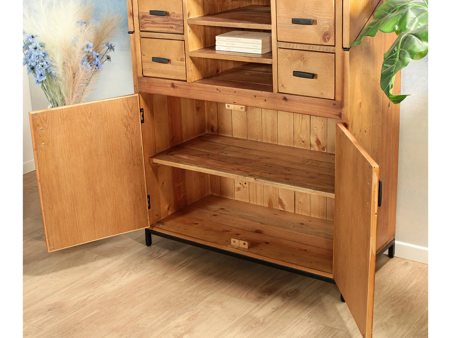 Bureau industriel en bois recyclé CALGARY