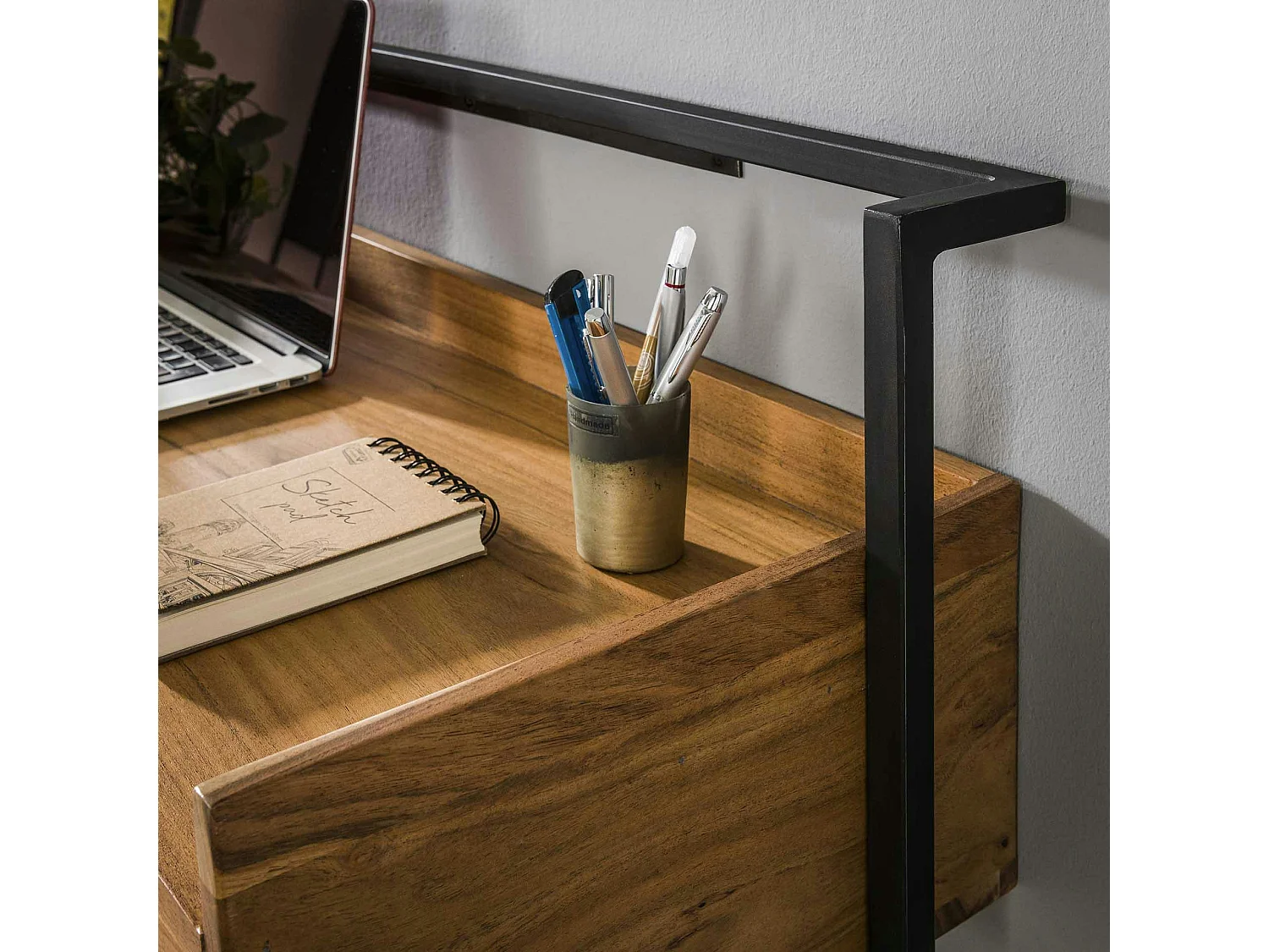 Bureau console suspendue en bois MELBOURNE