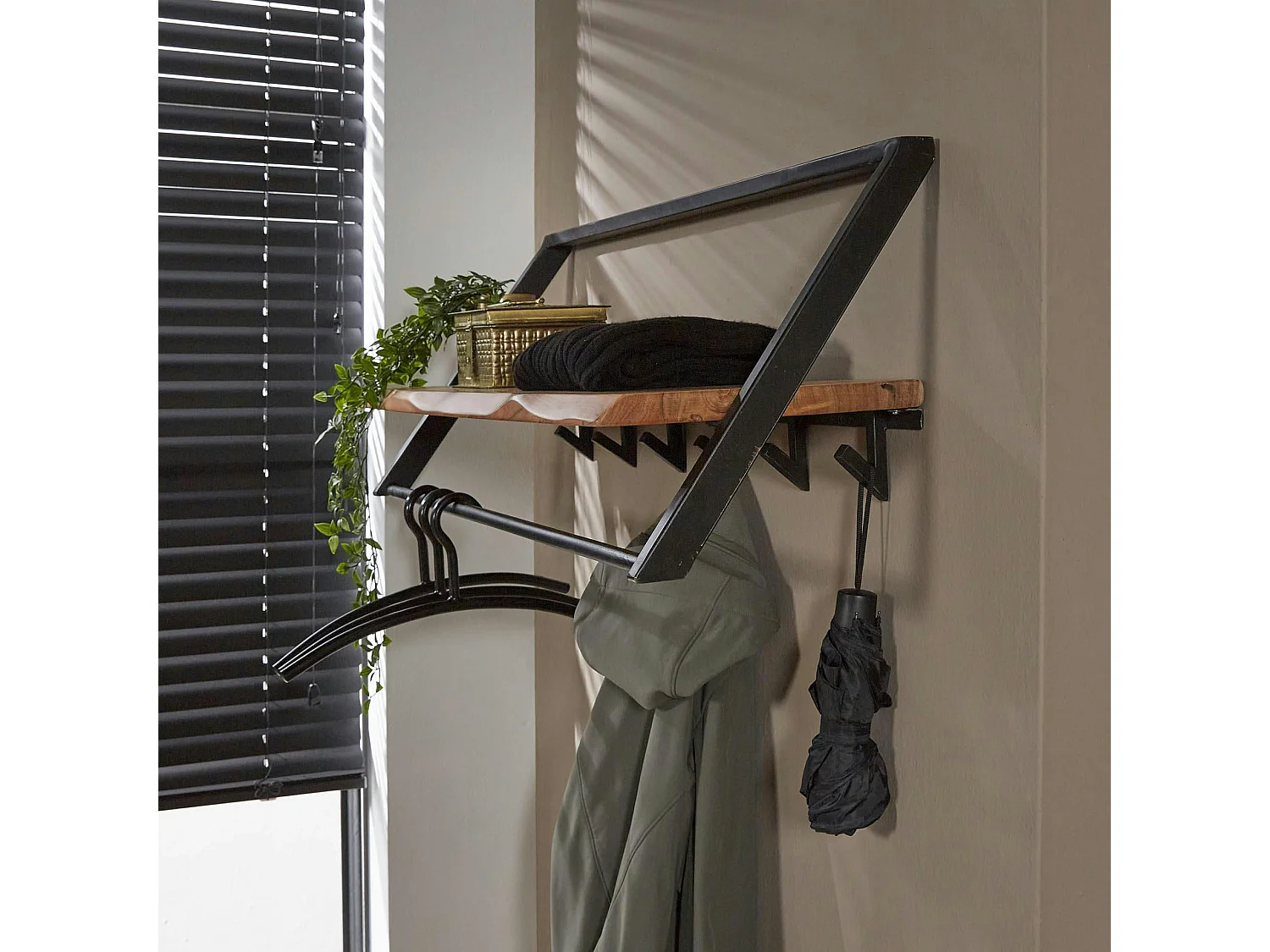 Portemanteau mural moderne 6 patères MELBOURNE