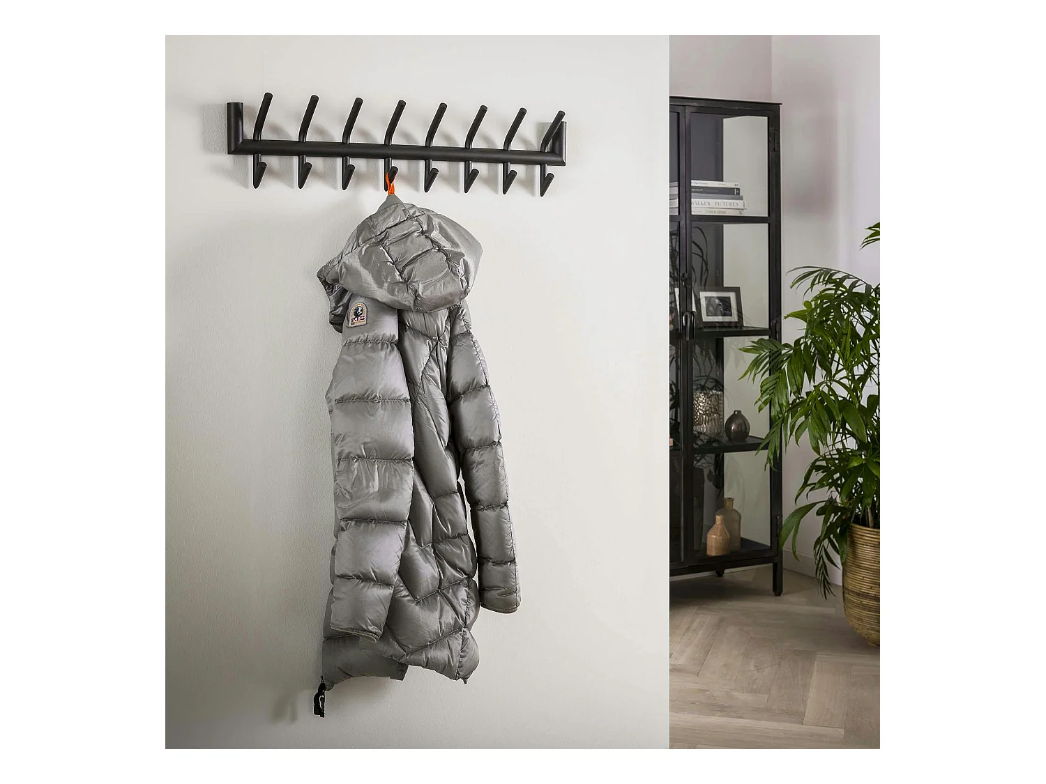 Portemanteau mural anthracite 16 patères RALF