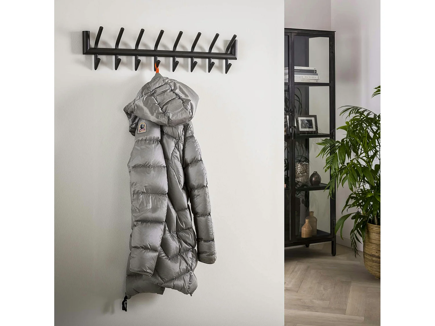 Portemanteau mural anthracite 16 patères RALF