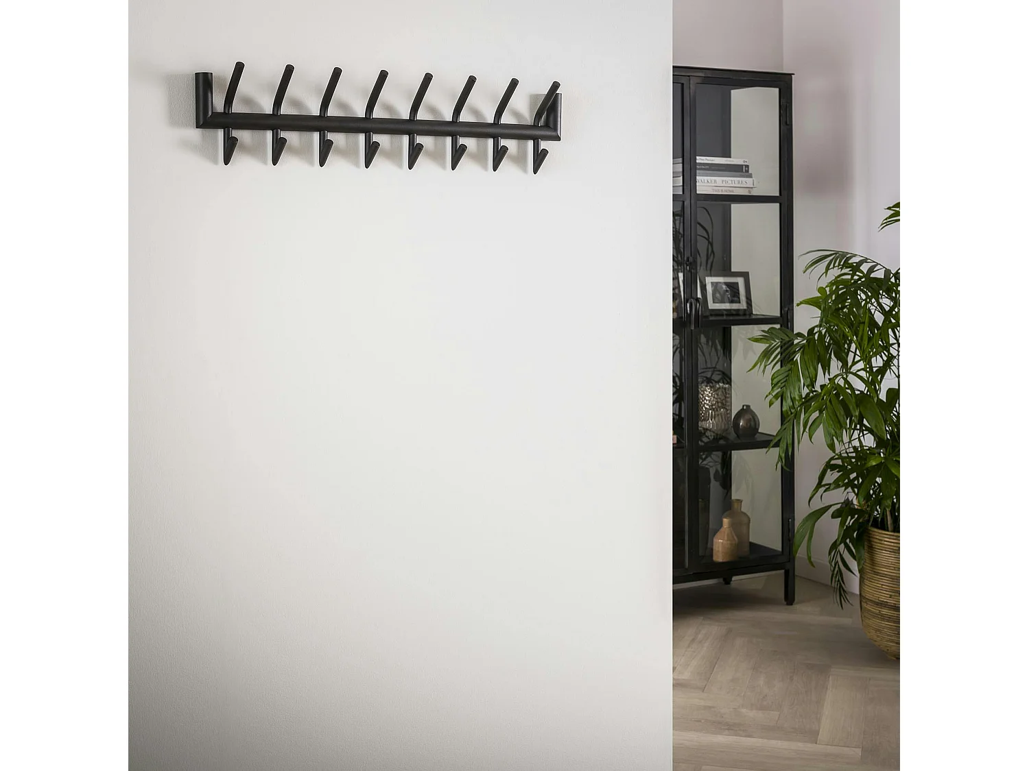 Portemanteau mural anthracite 16 patères RALF