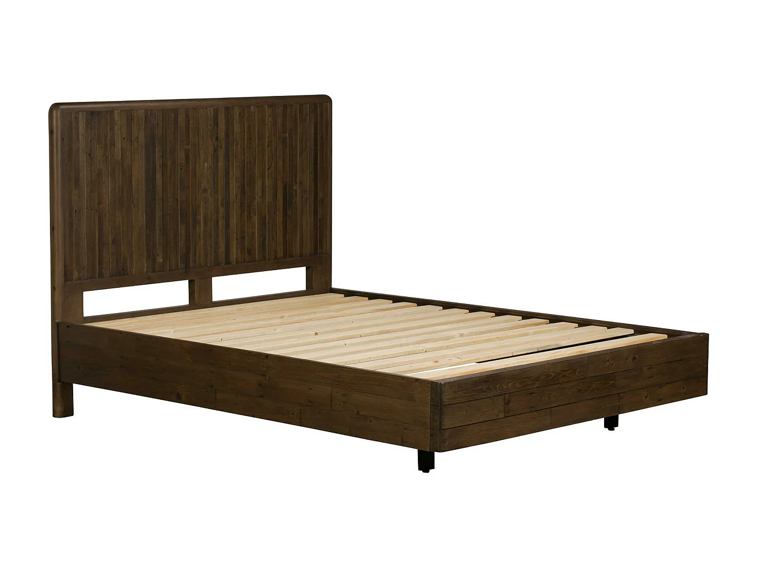 Lit 2 places bois recyclé brun 140 cm QUEENSTOWN