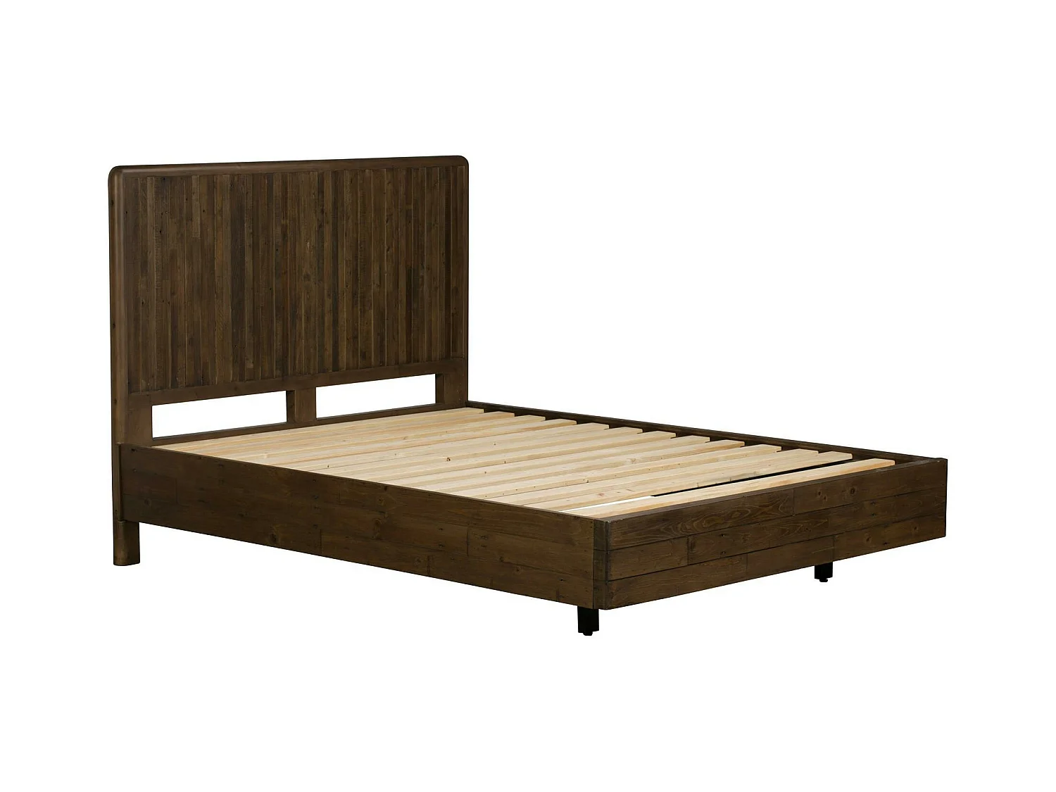 Lit 2 places bois recyclé brun 140 cm QUEENSTOWN