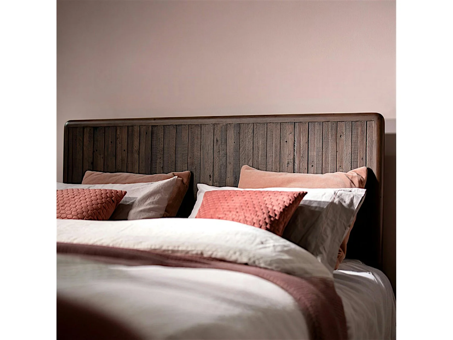 Lit 2 places bois recyclé brun 140 cm QUEENSTOWN