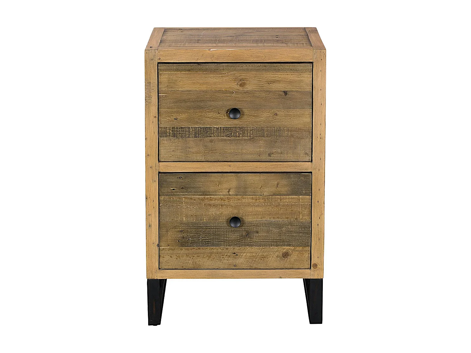 Caisson de bureau en bois recyclé 2 tiroirs BRISBANE