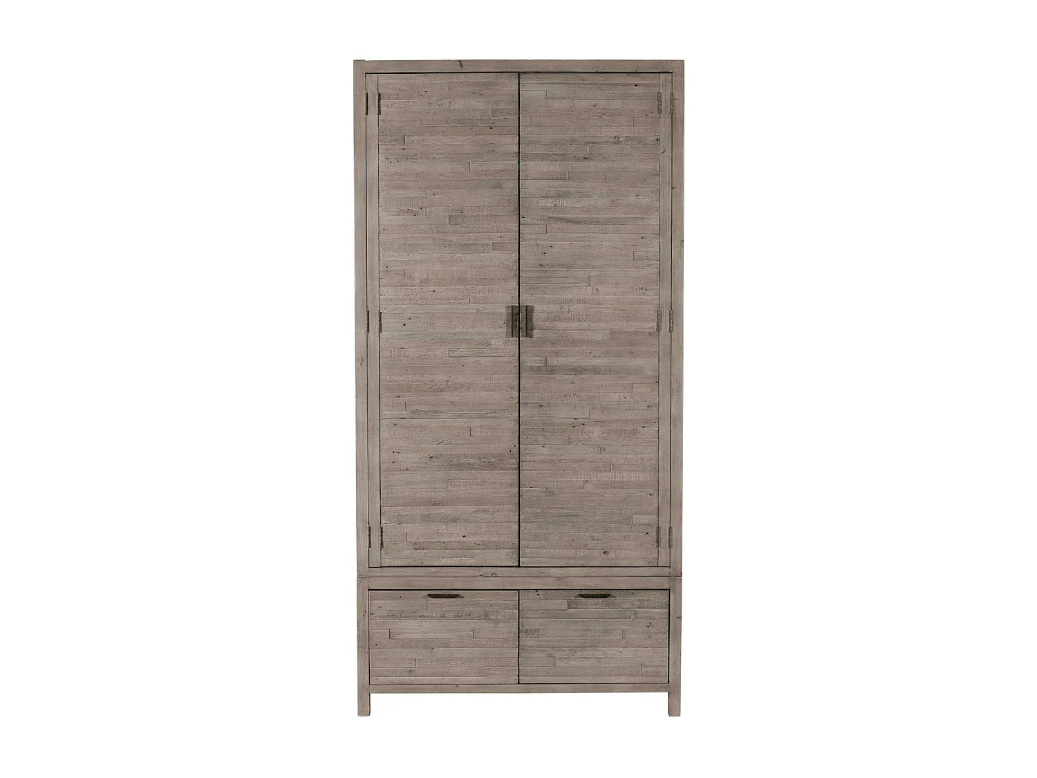 Armoire penderie bois recyclé grisé SIENNE