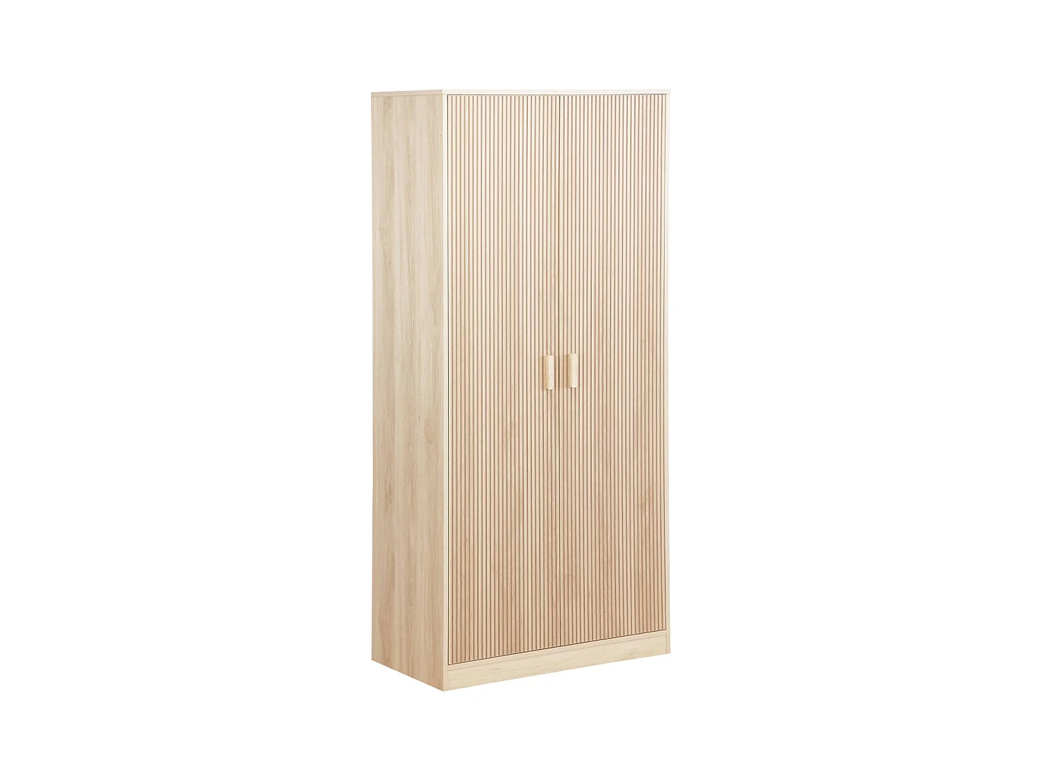 Dressing. armoire. 2 portes avec penderie et rangements LINEAR. panneaux stratifiés et pied en bois de sapin L 80 x P 48 x H 180cm