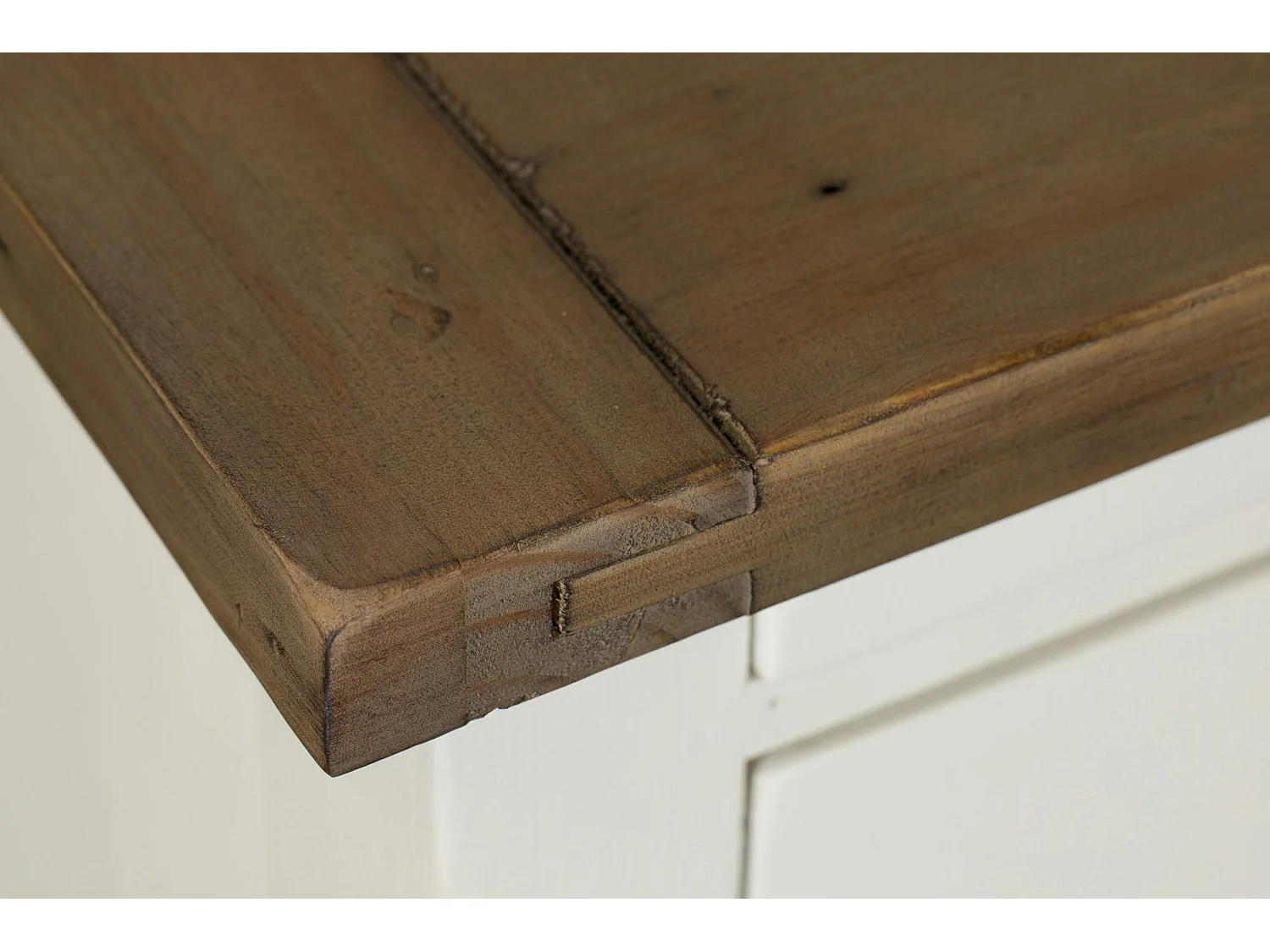 Armoire penderie blanche bois recyclé 107 cm BRISTOL