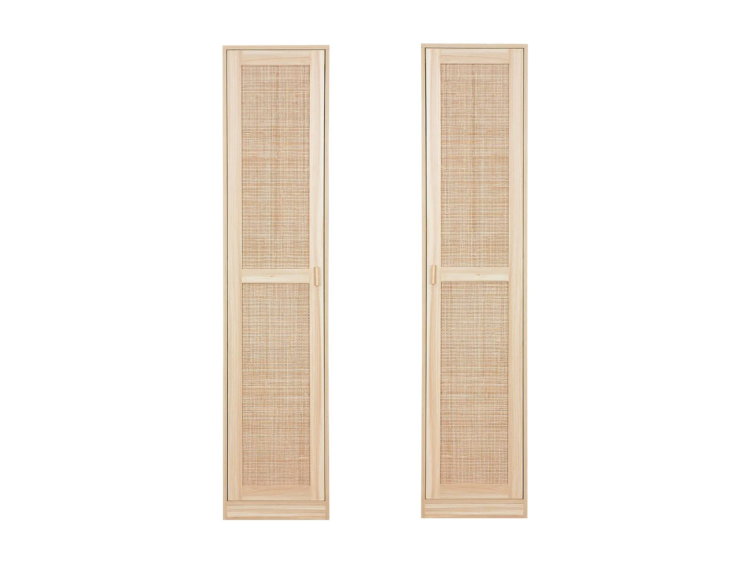Armoire dressing cannage et effet bois. garde-robe 1 porte. 5 étagères H180cm