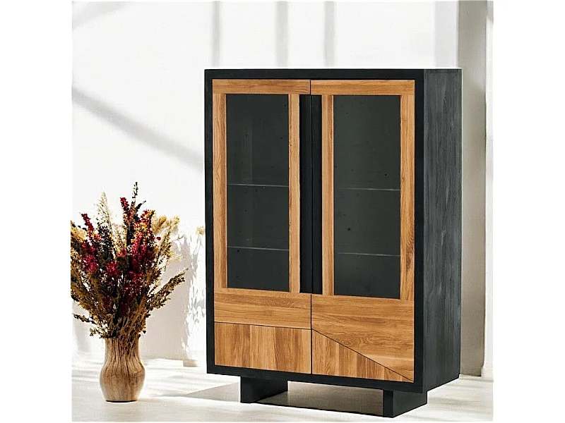 Buffet vitrine en bois FAIRLIE