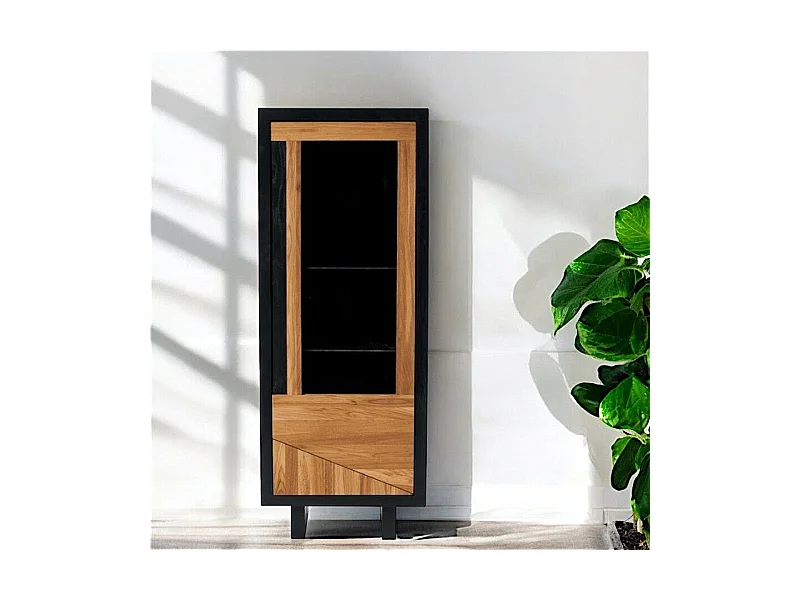 Colonne de rangement vitrée en bois FAIRLIE