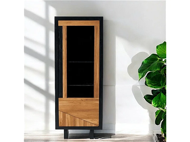 Colonne de rangement vitrée en bois FAIRLIE