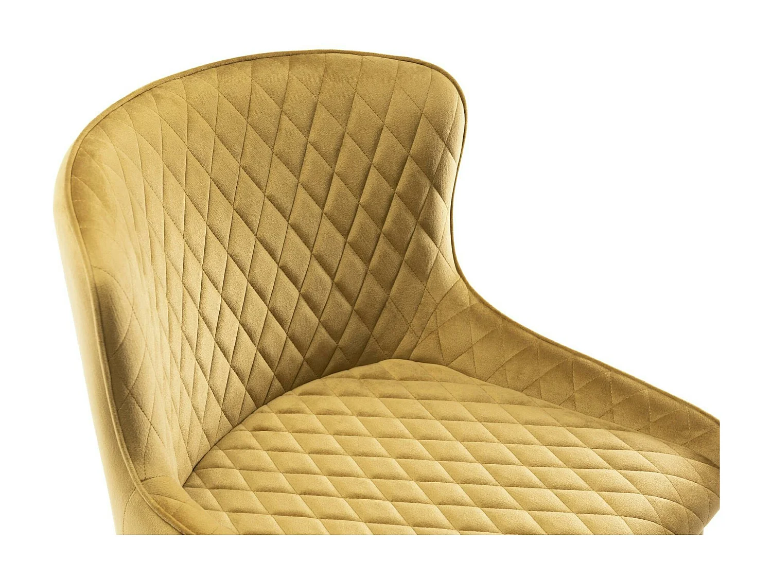 Chaise de bar en velours moutarde (lot de 2) ARLINGTON