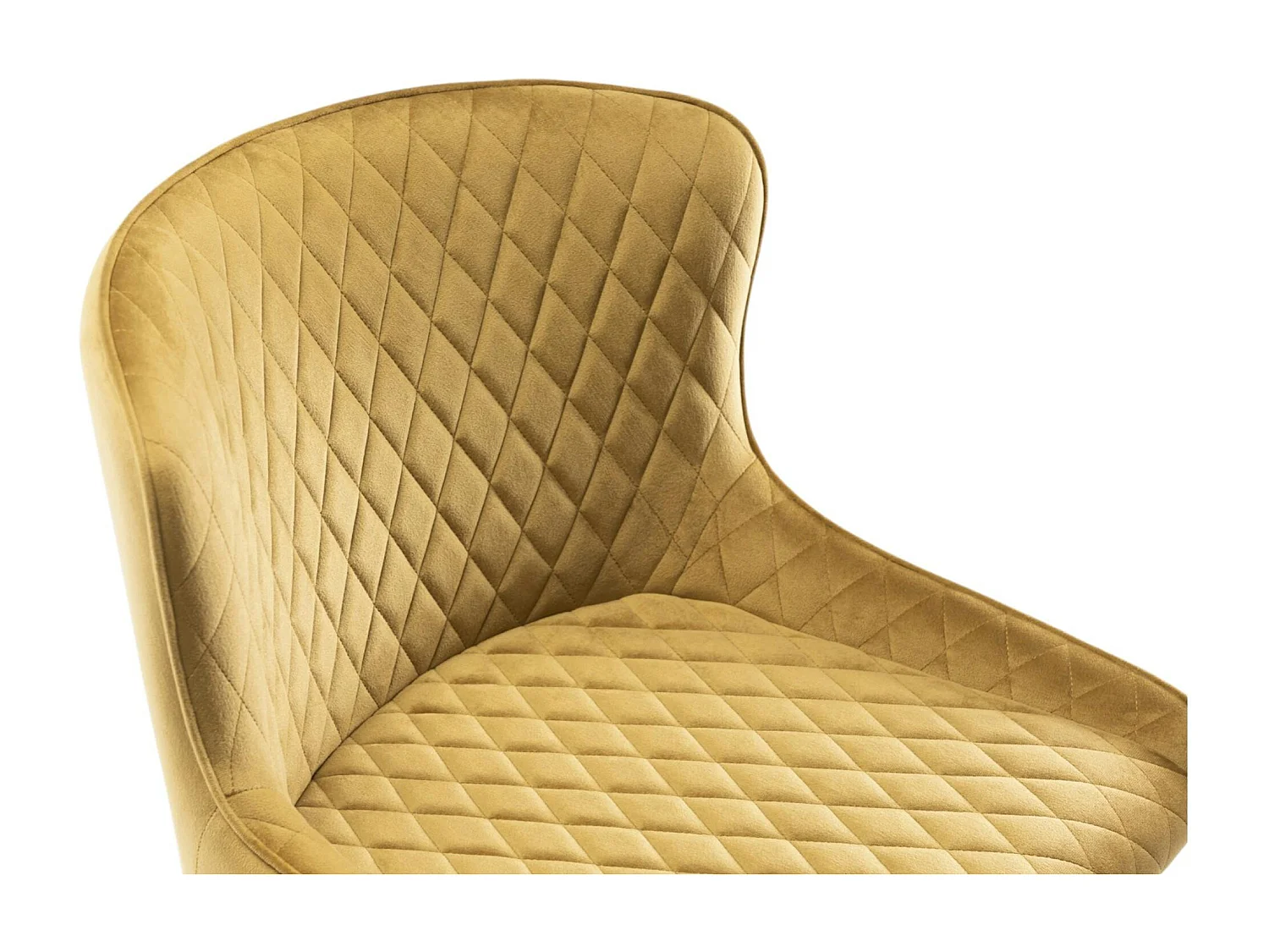 Chaise de bar en velours moutarde (lot de 2) ARLINGTON