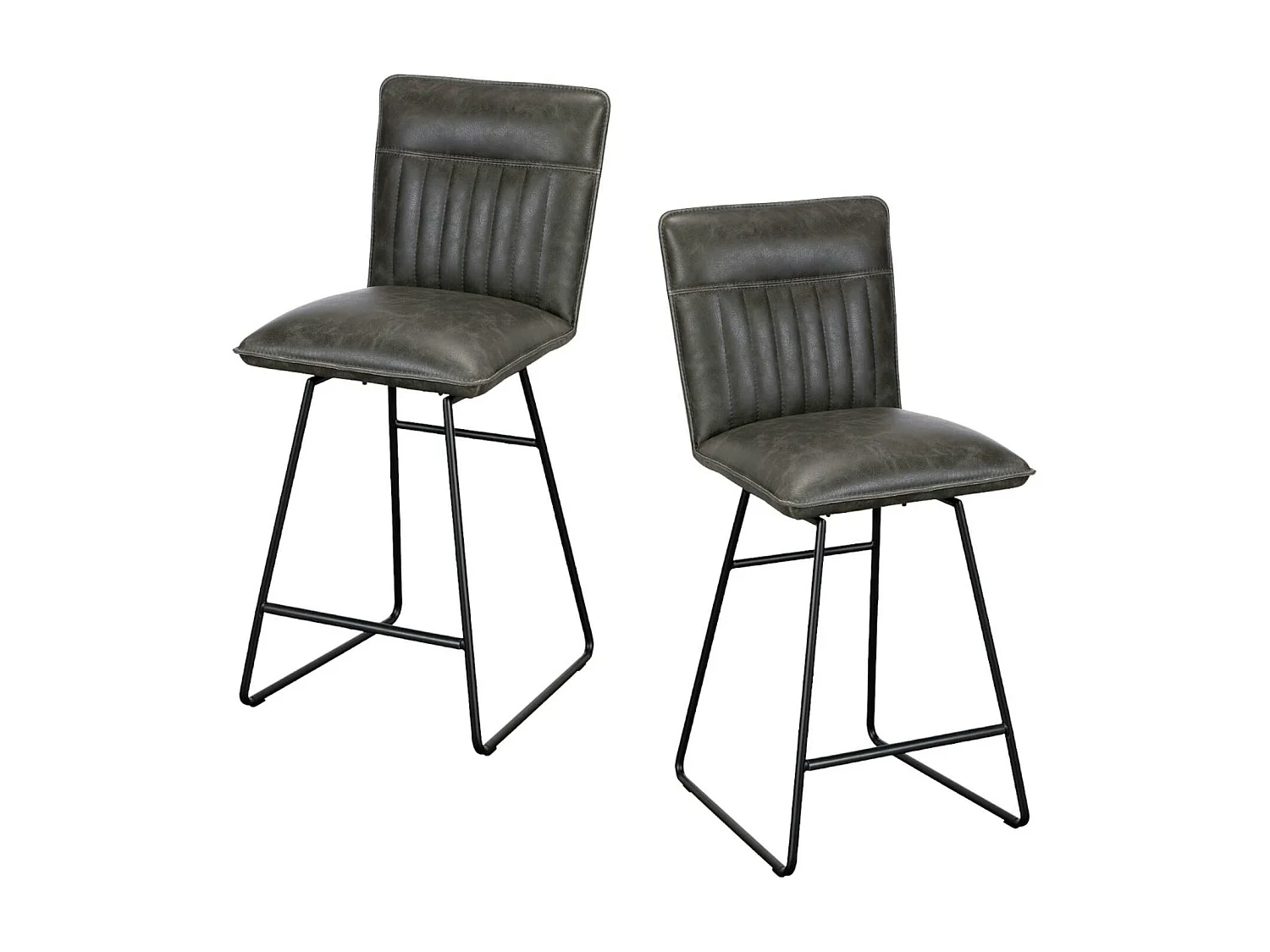 Chaise de bar pivotante gris used OKA (lot de 2)